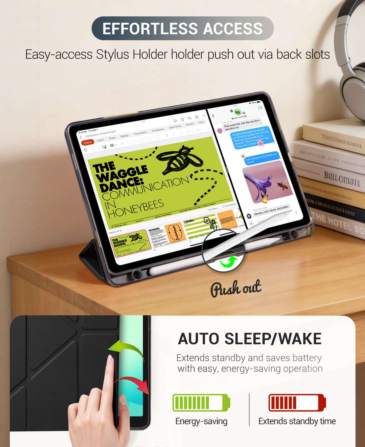 Galaxy Tab A11+ / A9+ 11" Multi-Angle Y-Fold Case#Color_Black