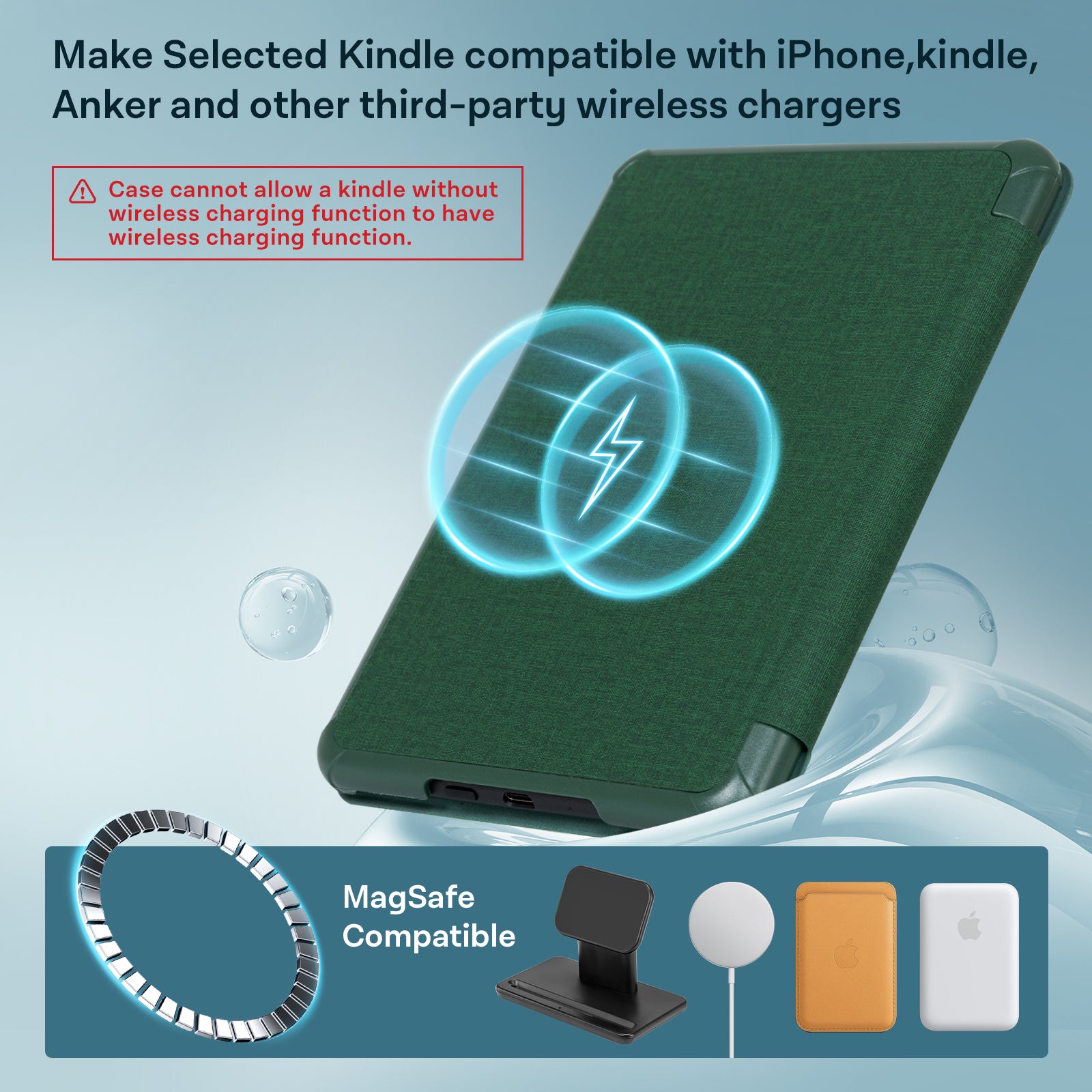 Kindle Paperwhite 12th Gen 7 inch (2024) Lightweight Case With Stand#Color_Emerald Green
