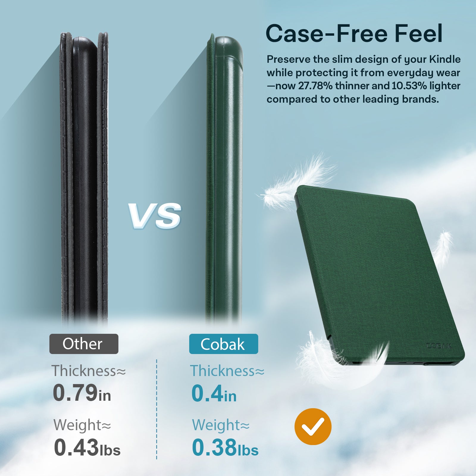 Kindle Paperwhite 12th Gen 7 inch (2024) Lightweight Case With Stand#Color_Emerald Green
