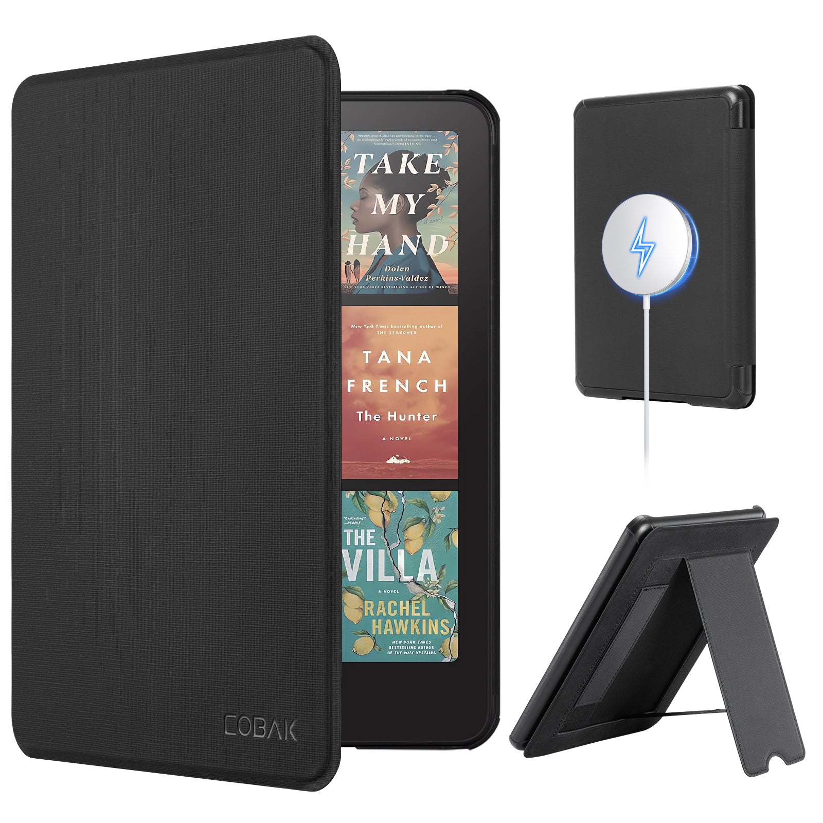 Kindle Paperwhite 12th Gen 7 inch (2024) Lightweight Case With Stand#Color_Black