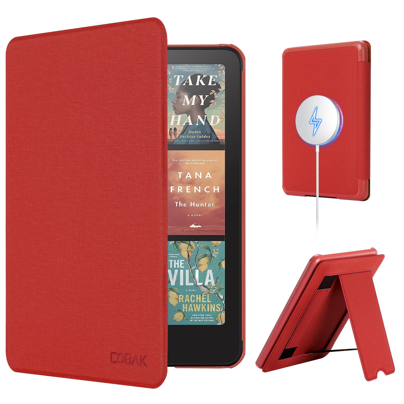 Kindle Paperwhite 12th Gen 7 inch (2024) Lightweight Case With Stand#Color_Red