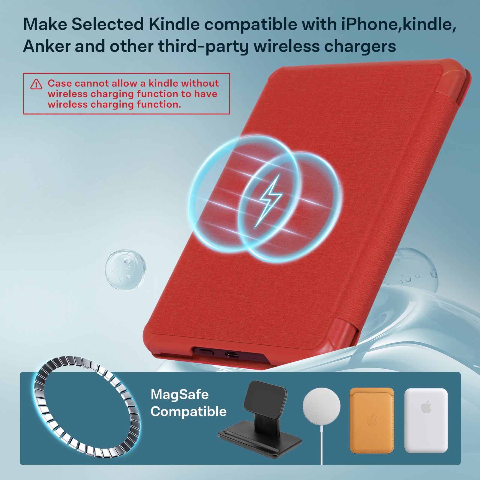 Kindle Paperwhite 12th Gen 7 inch (2024) Lightweight Case With Stand#Color_Red