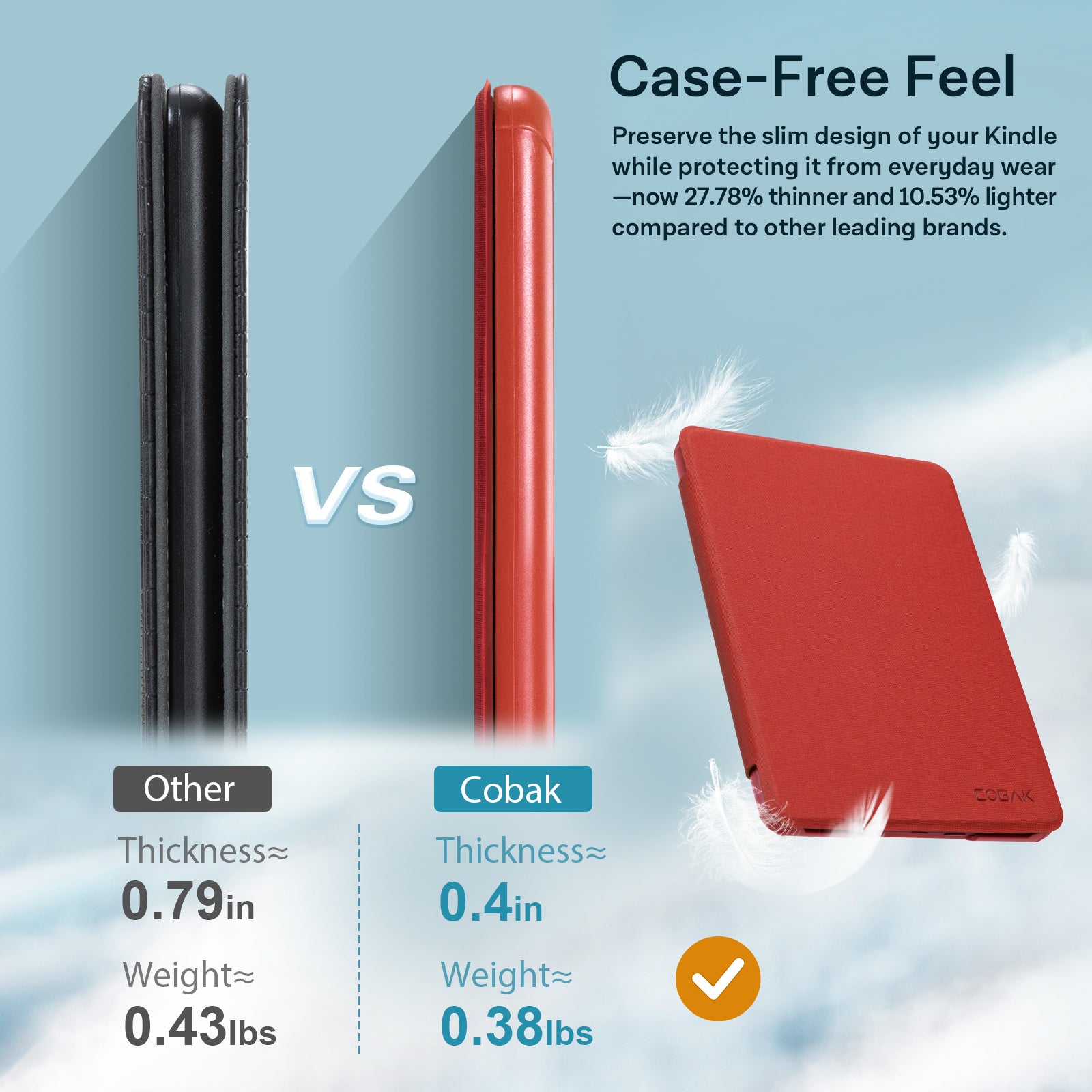 Kindle Paperwhite 12th Gen 7 inch (2024) Lightweight Case With Stand#Color_Red