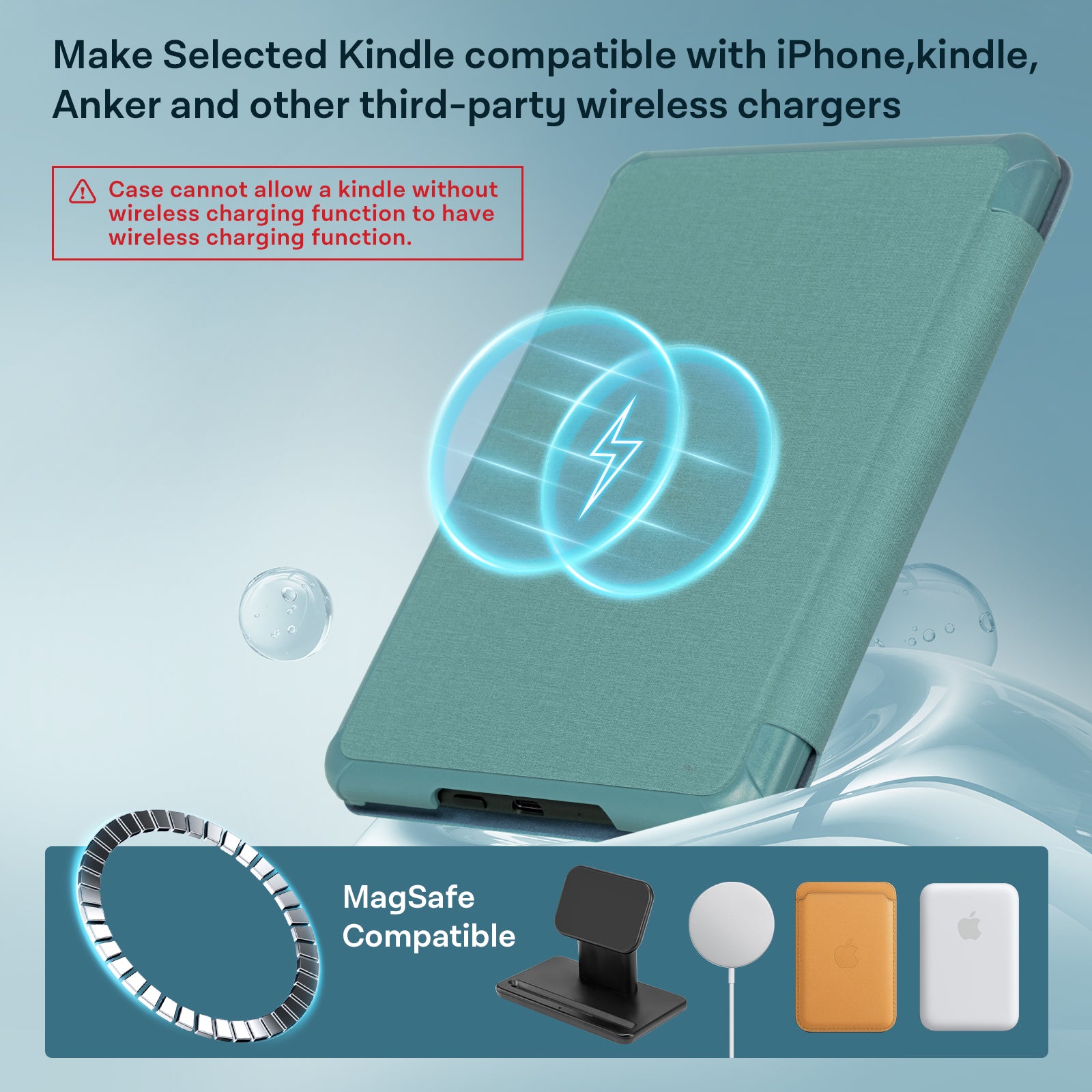 Kindle Paperwhite 12th Gen 7 inch (2024) Lightweight Case With Stand#Color_Misty Blue