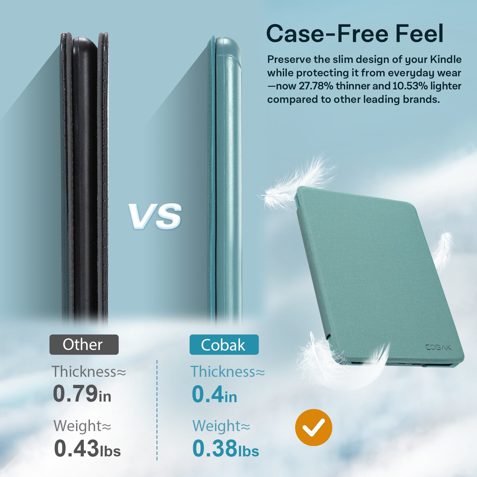 Kindle Paperwhite 12th Gen 7 inch (2024) Lightweight Case With Stand#Color_Misty Blue