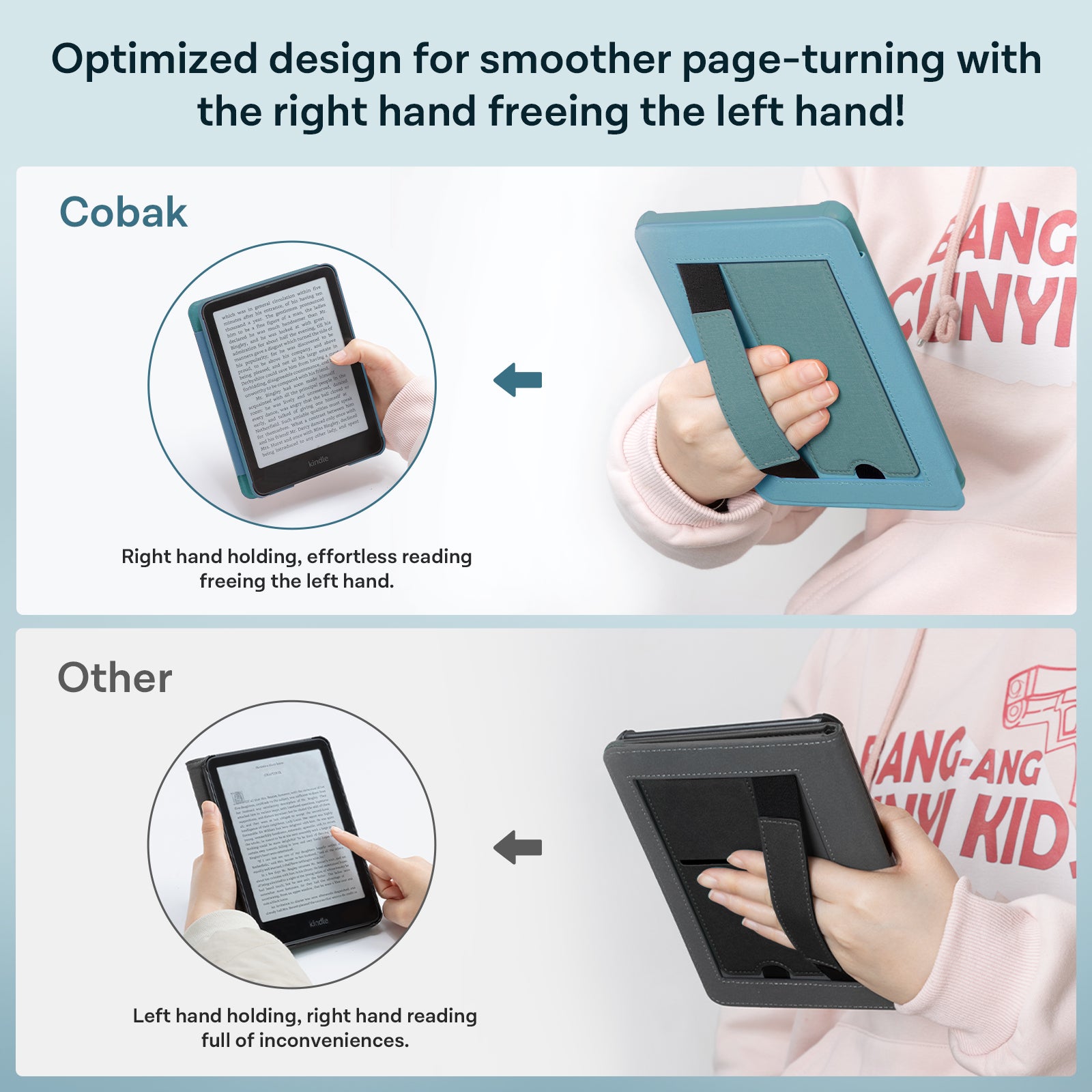 Kindle Paperwhite 12th Gen 7 inch (2024) Lightweight Case With Stand#Color_Misty Blue