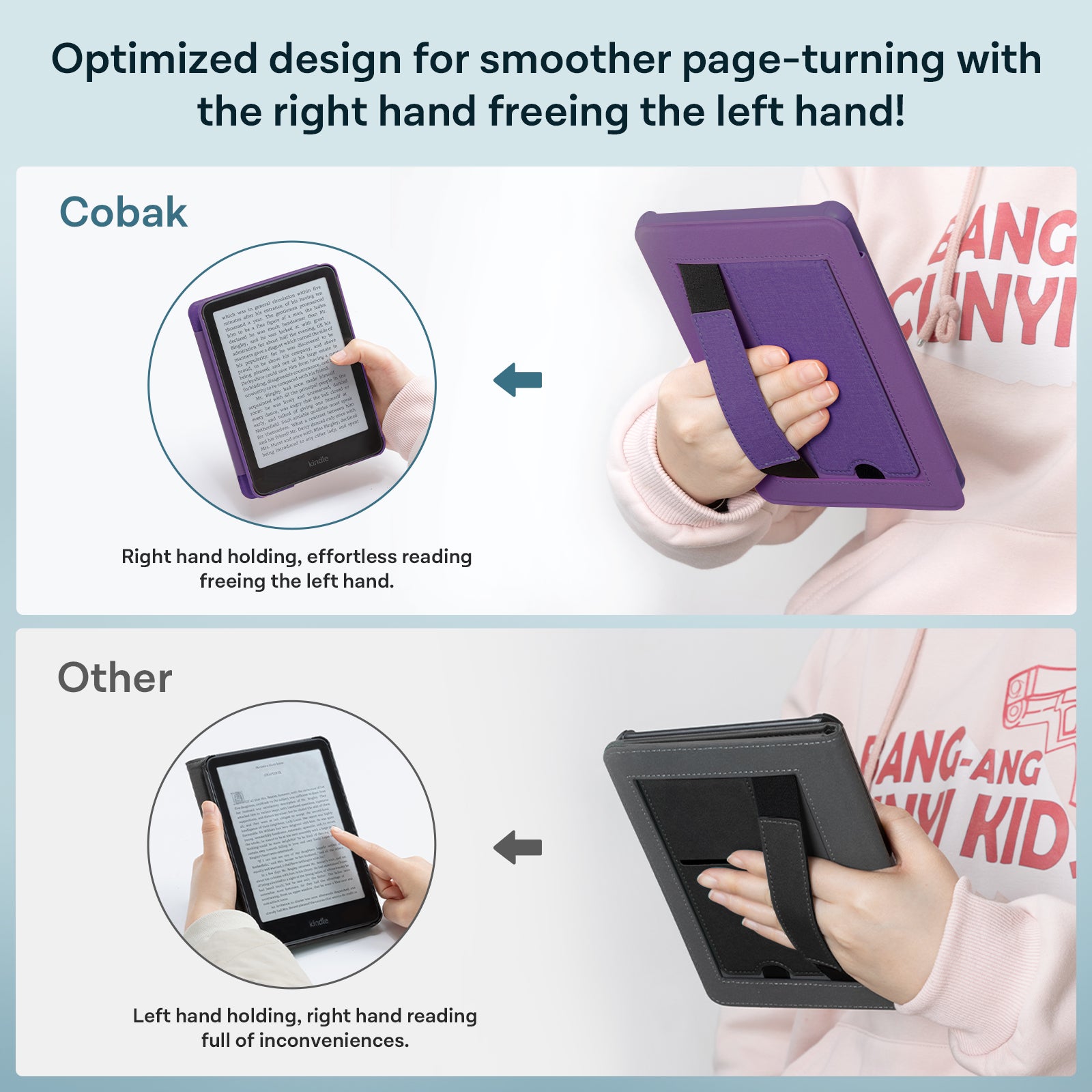 Kindle Paperwhite 12th Gen 7 inch (2024) Lightweight Case With Stand#Color_Purple