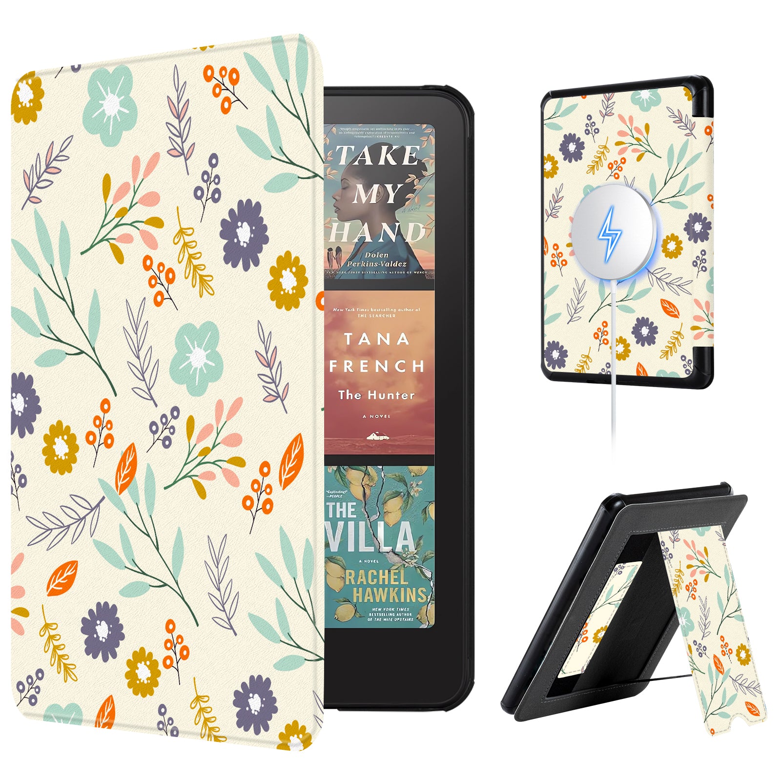 Kindle Paperwhite 12th Gen 7 inch (2024) Lightweight Case With Stand#Color_Flowers Sea