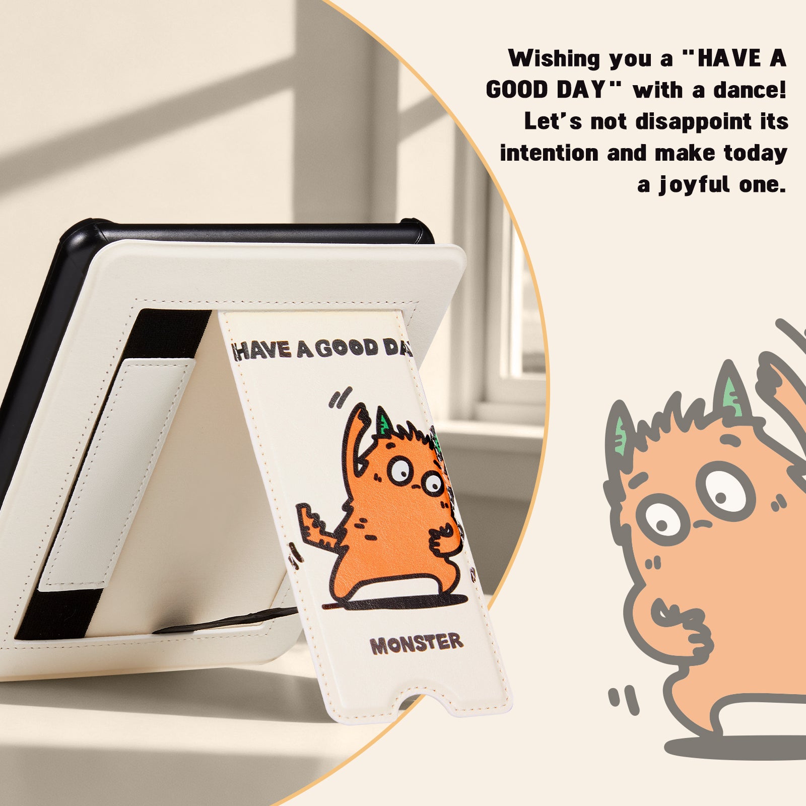 Kindle Paperwhite 12th Gen 7 inch (2024) Lightweight Case With Stand#Color_Monster Boogi