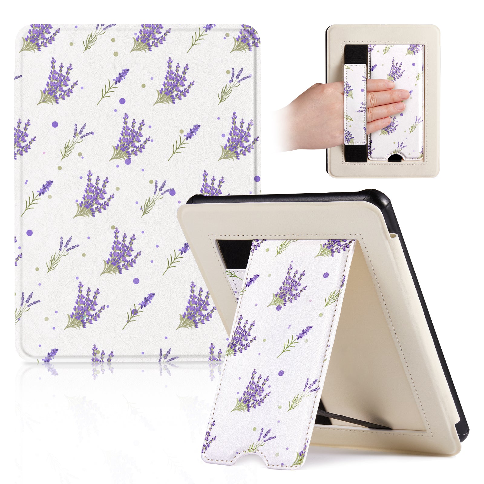 Kindle Paperwhite 12th Gen 7 inch (2024) Lightweight Case With Stand#Color_Lavender Breeze