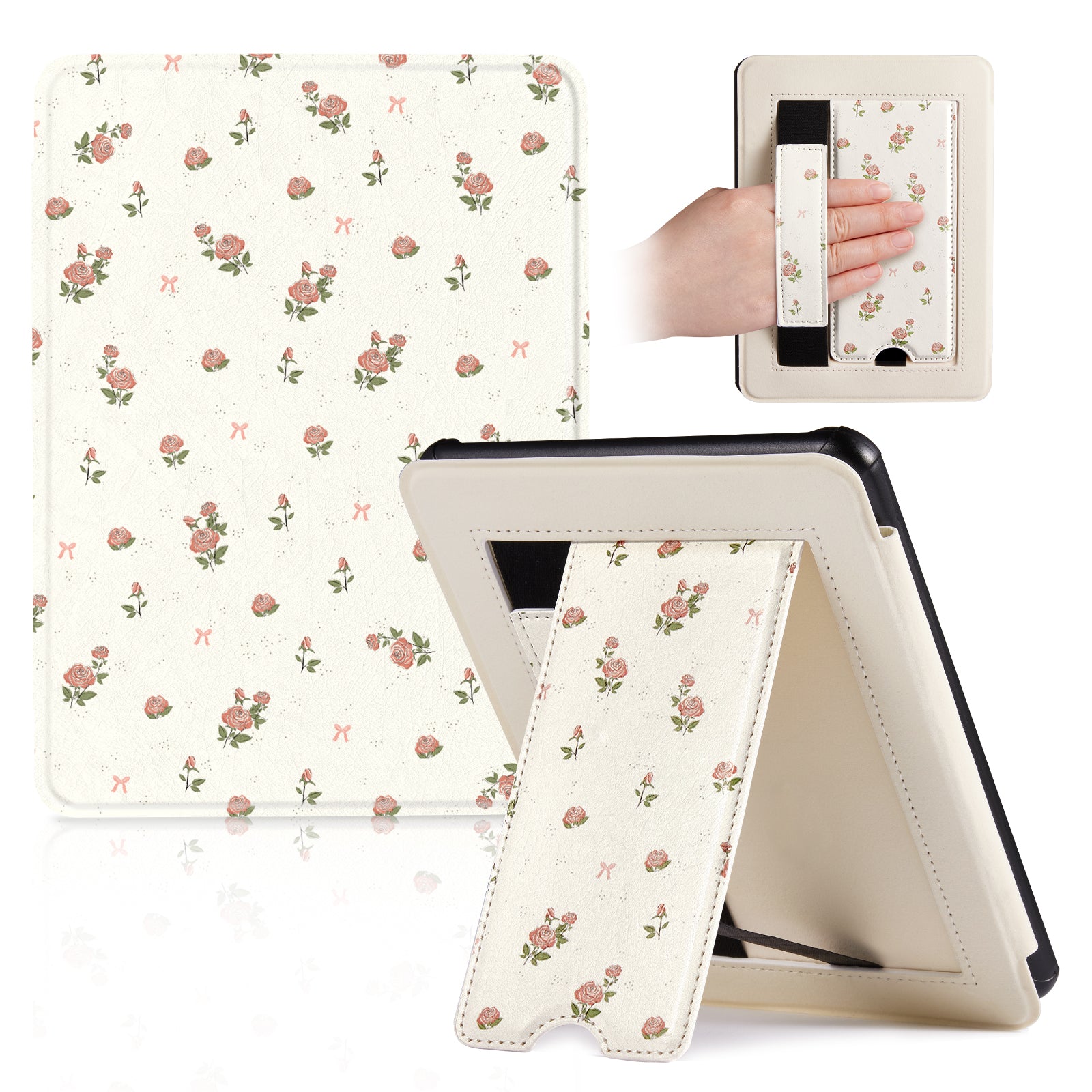 Kindle Paperwhite 12th Gen 7 inch (2024) Lightweight Case With Stand#Color_Petit Rose