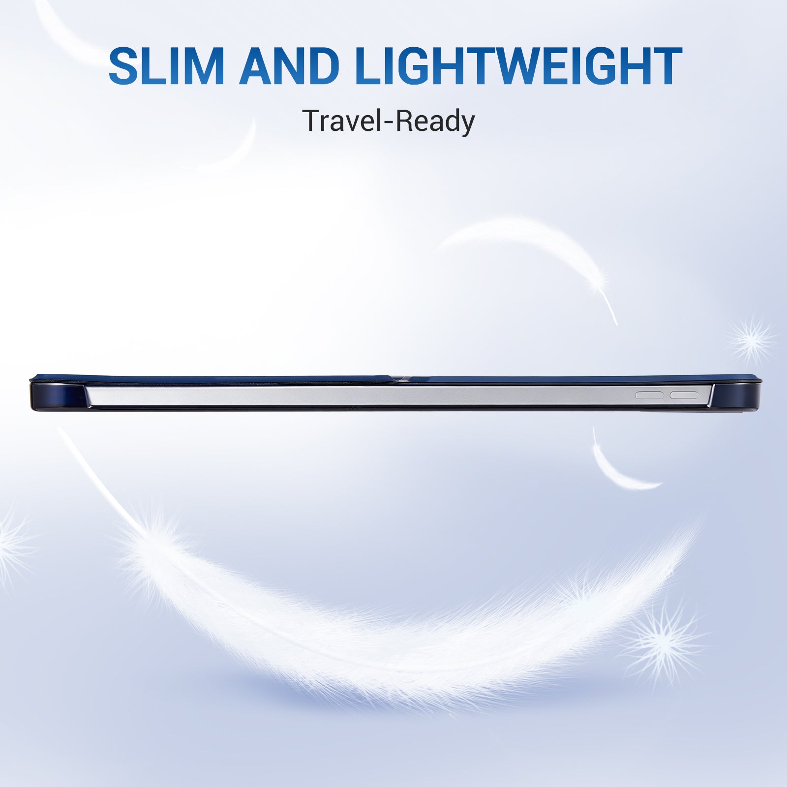 iPad (A16) 11th Gen & 10th Gen Slim Y-Fold Magnetic Stand Case#Color_Dark Blue