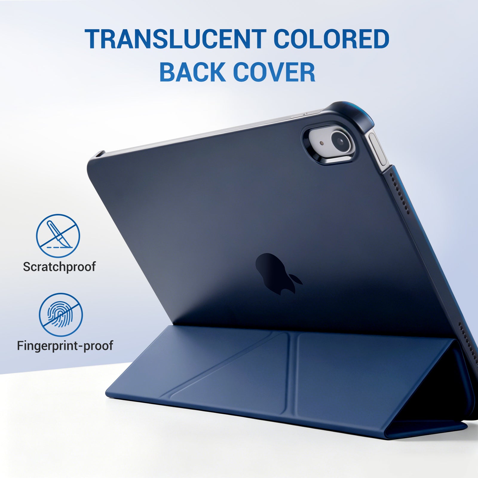 iPad (A16) 11th Gen & 10th Gen Slim Y-Fold Magnetic Stand Case#Color_Dark Blue