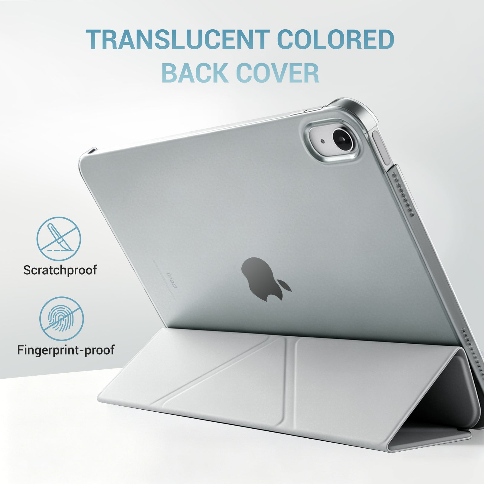 iPad (A16) 11th Gen & 10th Gen Slim Y-Fold Magnetic Stand Case#Color_Misty Gray