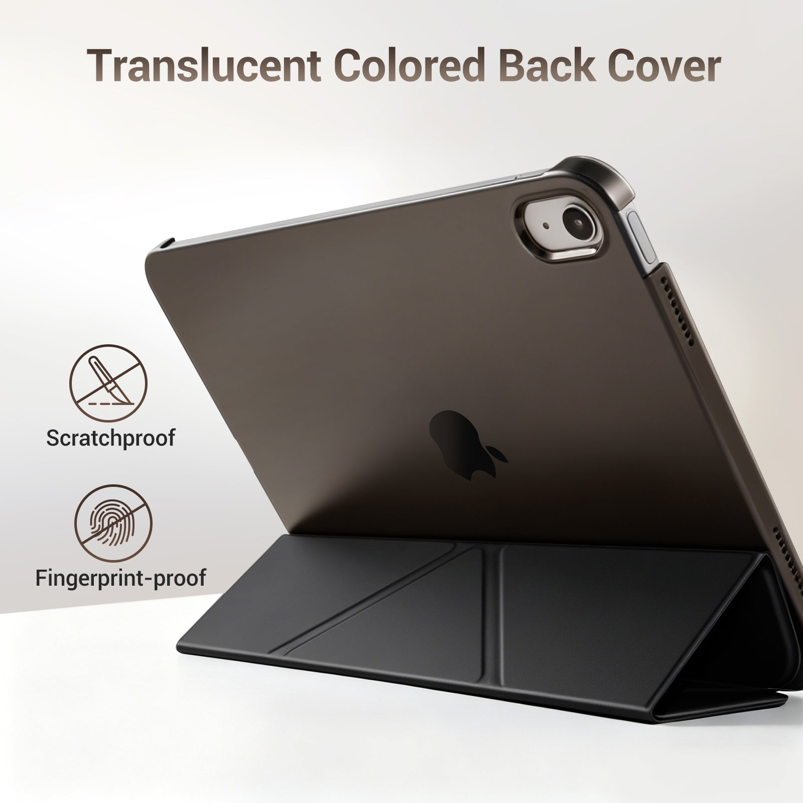 iPad (A16) 11th Gen & 10th Gen Slim Y-Fold Magnetic Stand Case#Color_Black