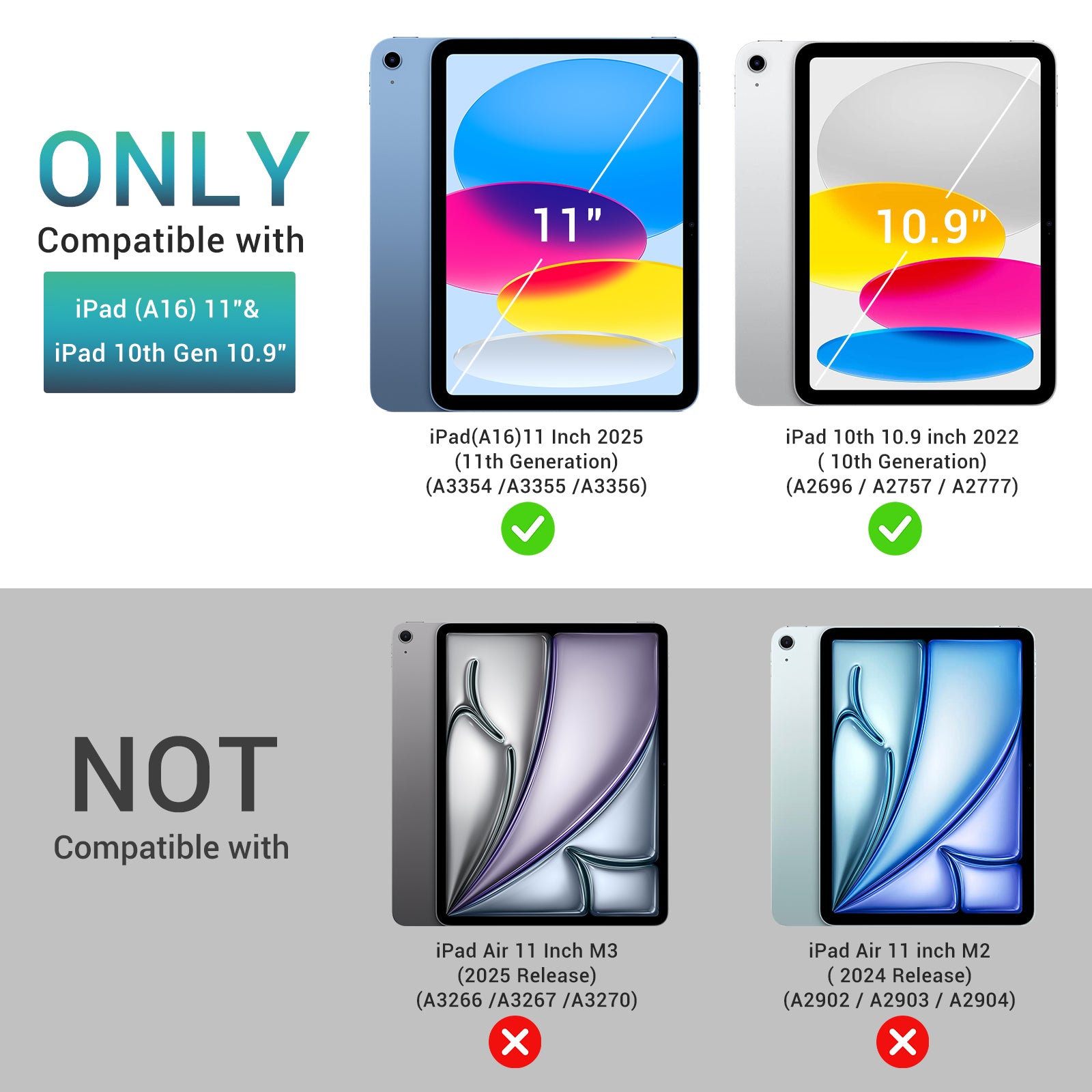 iPad (A16) 11th Gen & 10th Gen Slim Y-Fold Magnetic Stand Case#Color_Emerald Green