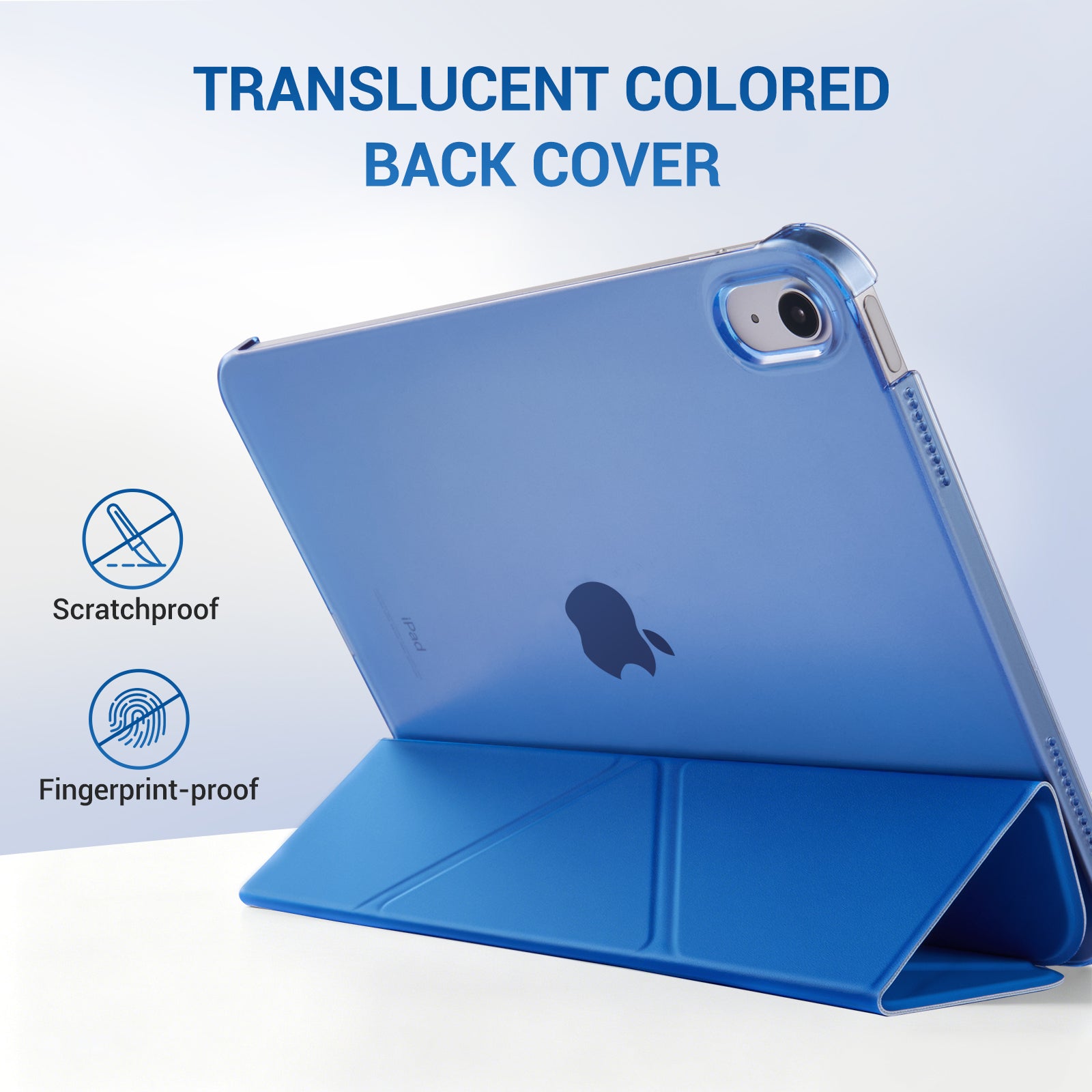 iPad (A16) 11th Gen & 10th Gen Slim Y-Fold Magnetic Stand Case#Color_Lagoon Blue