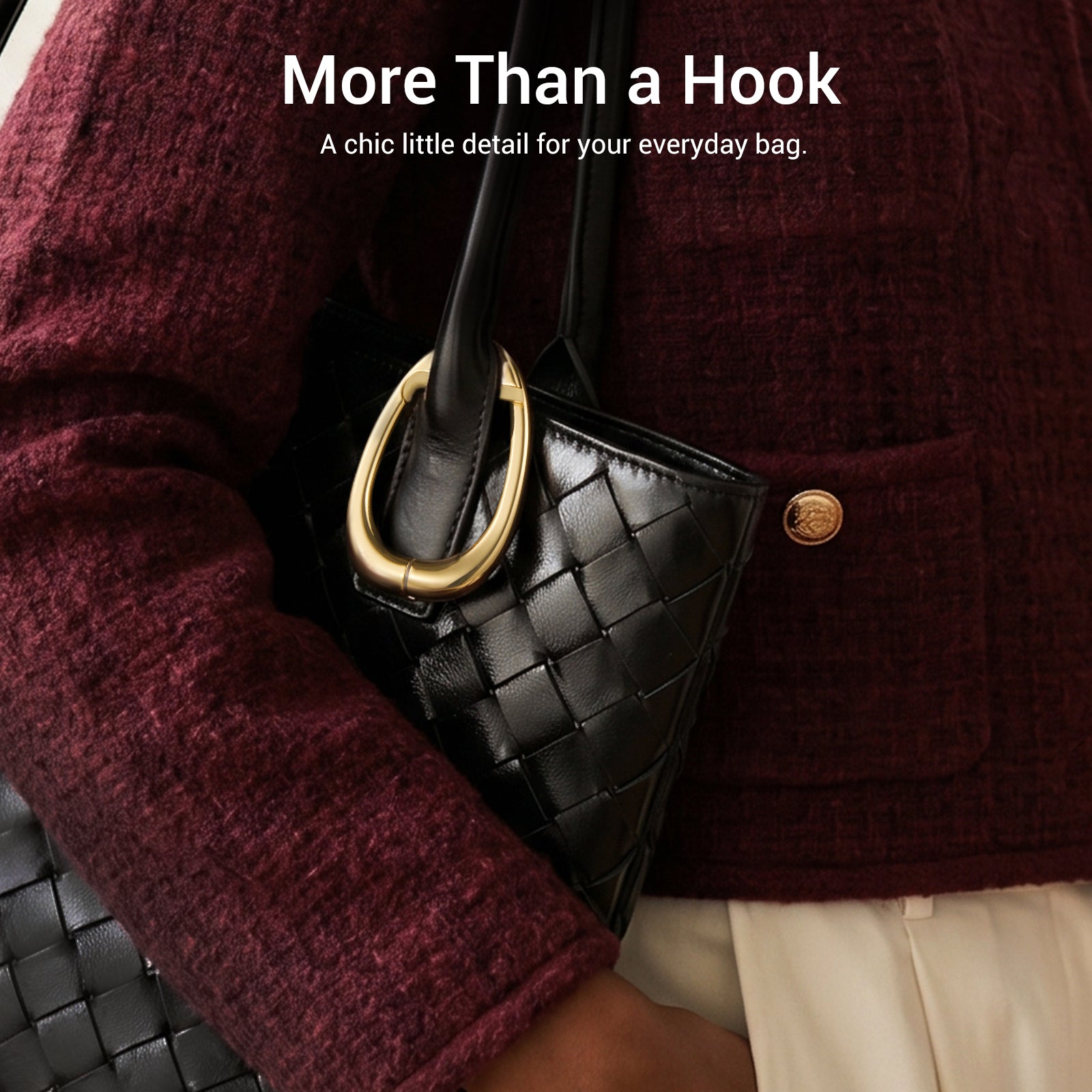 Portable Magnetic Purse Hanger for Tables#Color_Gold
