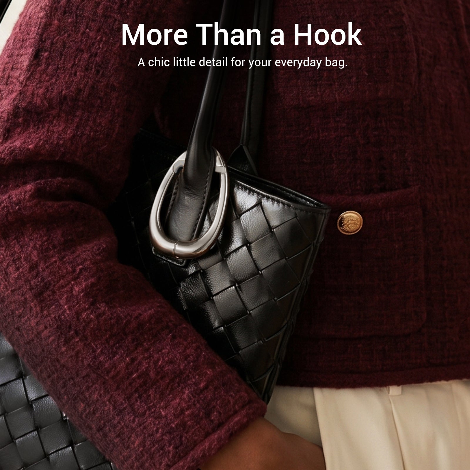 Portable Magnetic Purse Hanger for Tables#Color_Silver