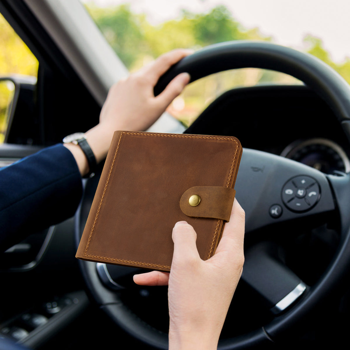 Car Registration & Insurance Holder with Magnetic Closure