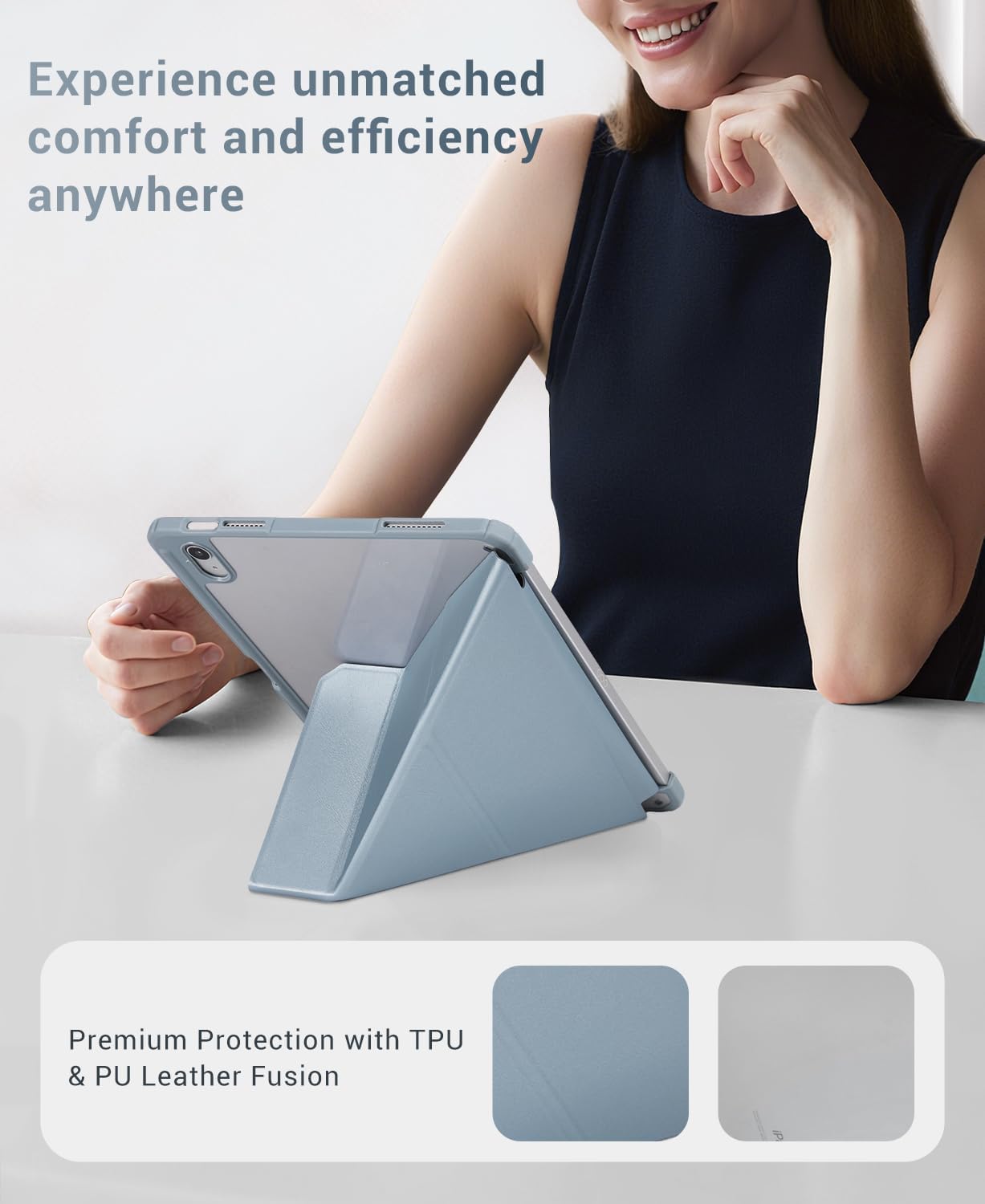 iPad 11th Gen (A16) 11" (2025) & 10th Gen 10.9" (2022) Case With Magnetic Stand#Color_Light Blue