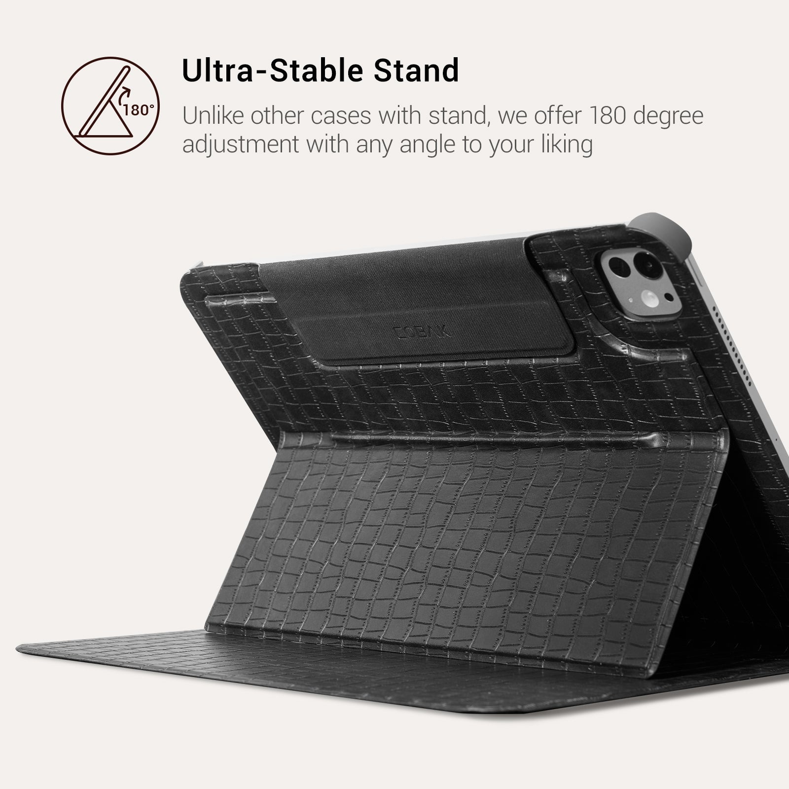 Essentials Croc iPad Pro 13 Magnetic with Stand#Color_Black