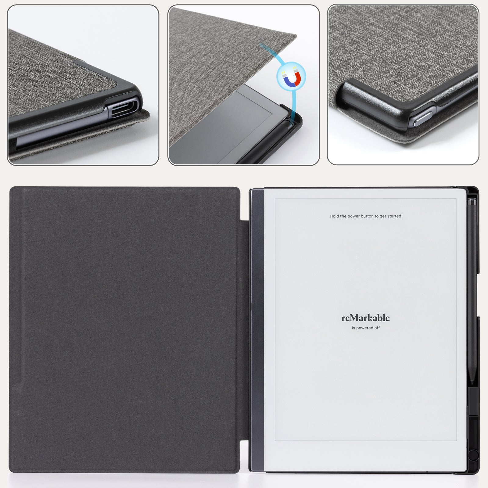 Essentials Fabric reMarkable 2 Basic#Color_Gray