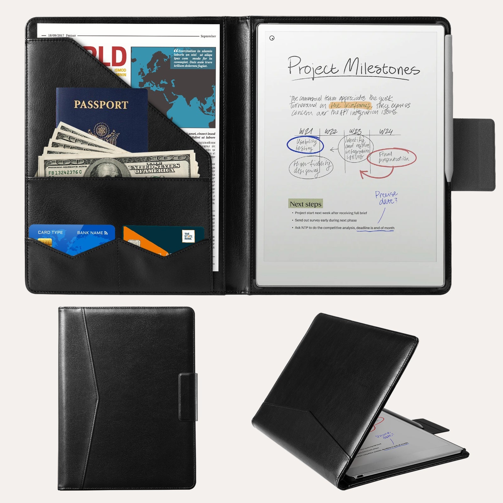 Essentials Leather reMarkable Pro-Edge#Color_Black
