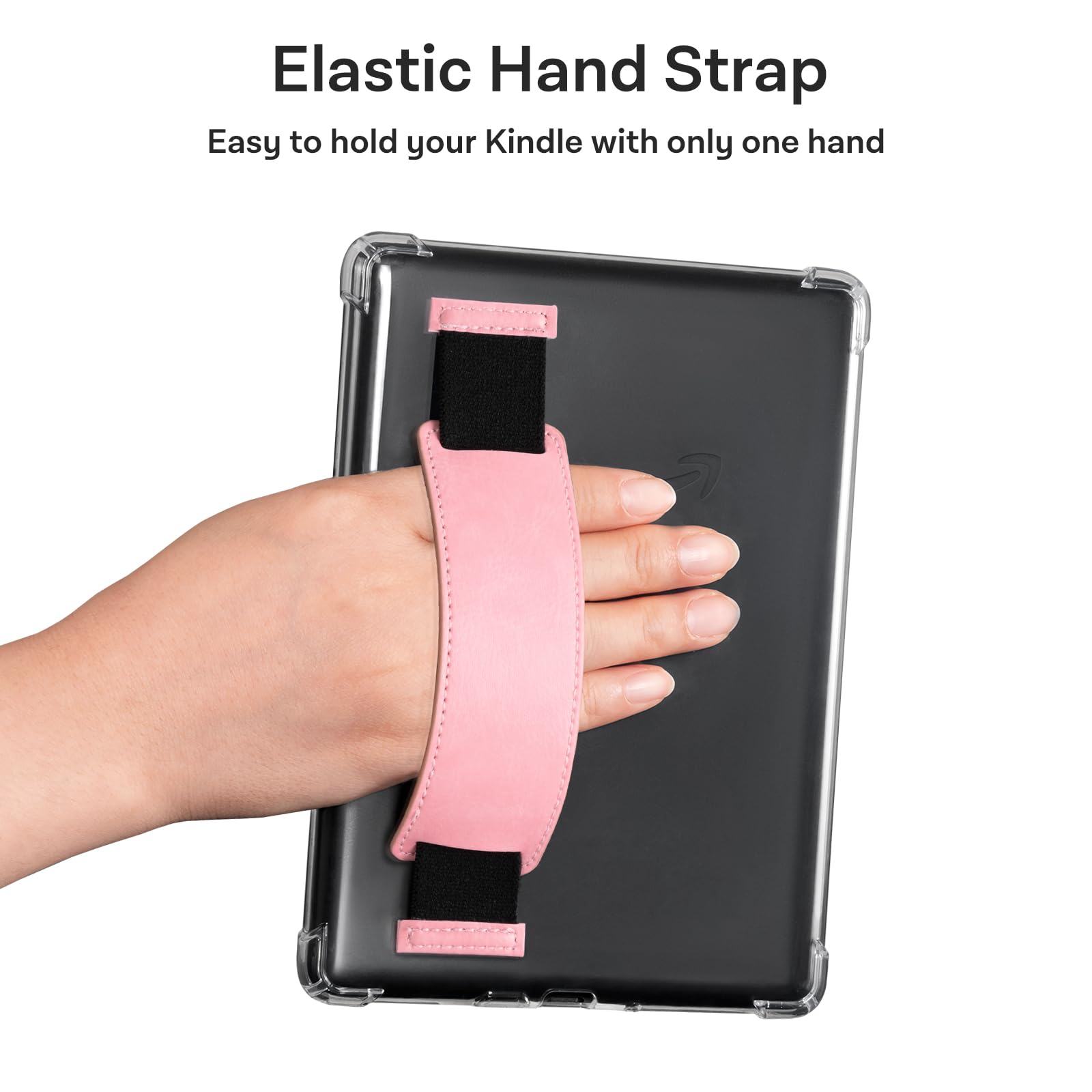 Essentials Serene Echo Kindle Paperwhite 6th Clear with Hand Strap#Color_R64 Pink