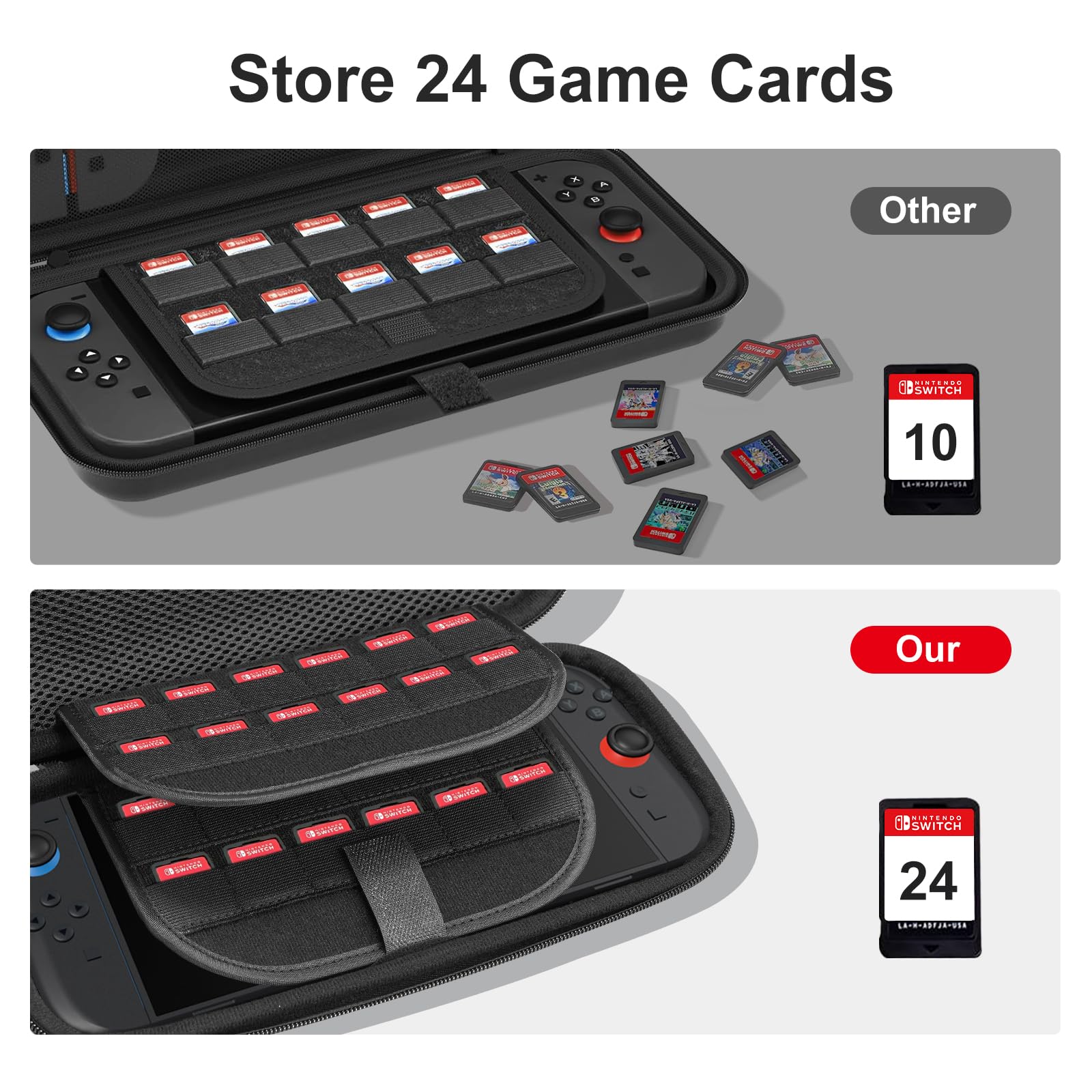 Black EVA storage bag For Nintendo Switch 2 (2025)