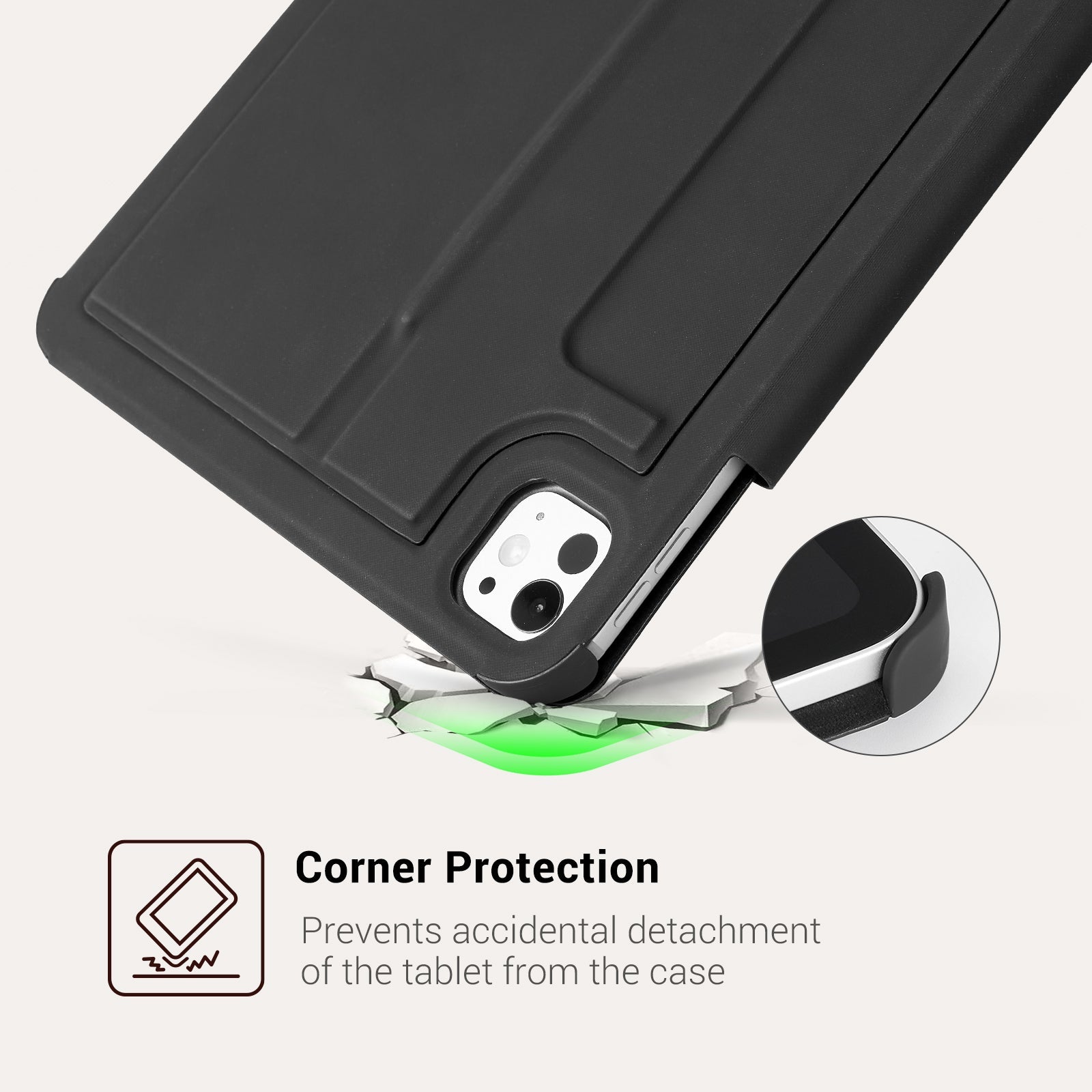 Essentials iPad Pro 13 Magnetic with Stand#Color_Black