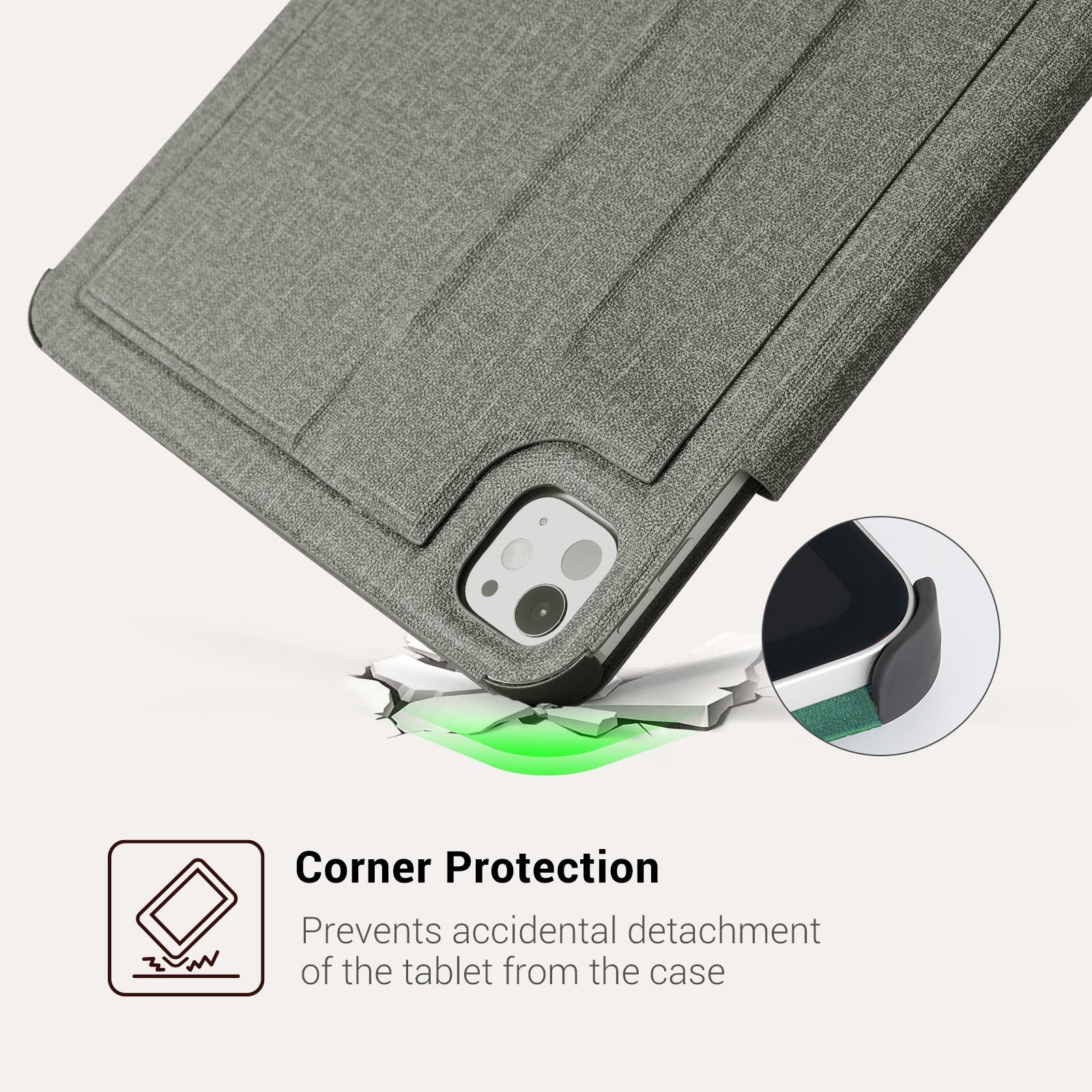 Essentials iPad Pro 13 Magnetic with Stand#Color_Gray