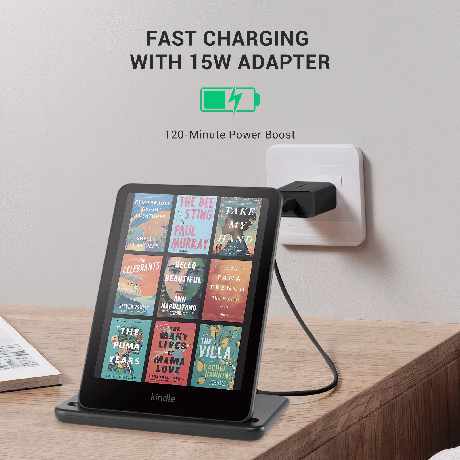 Wireless Charger Stand and Dock for Wireless Devices（Kindle）
