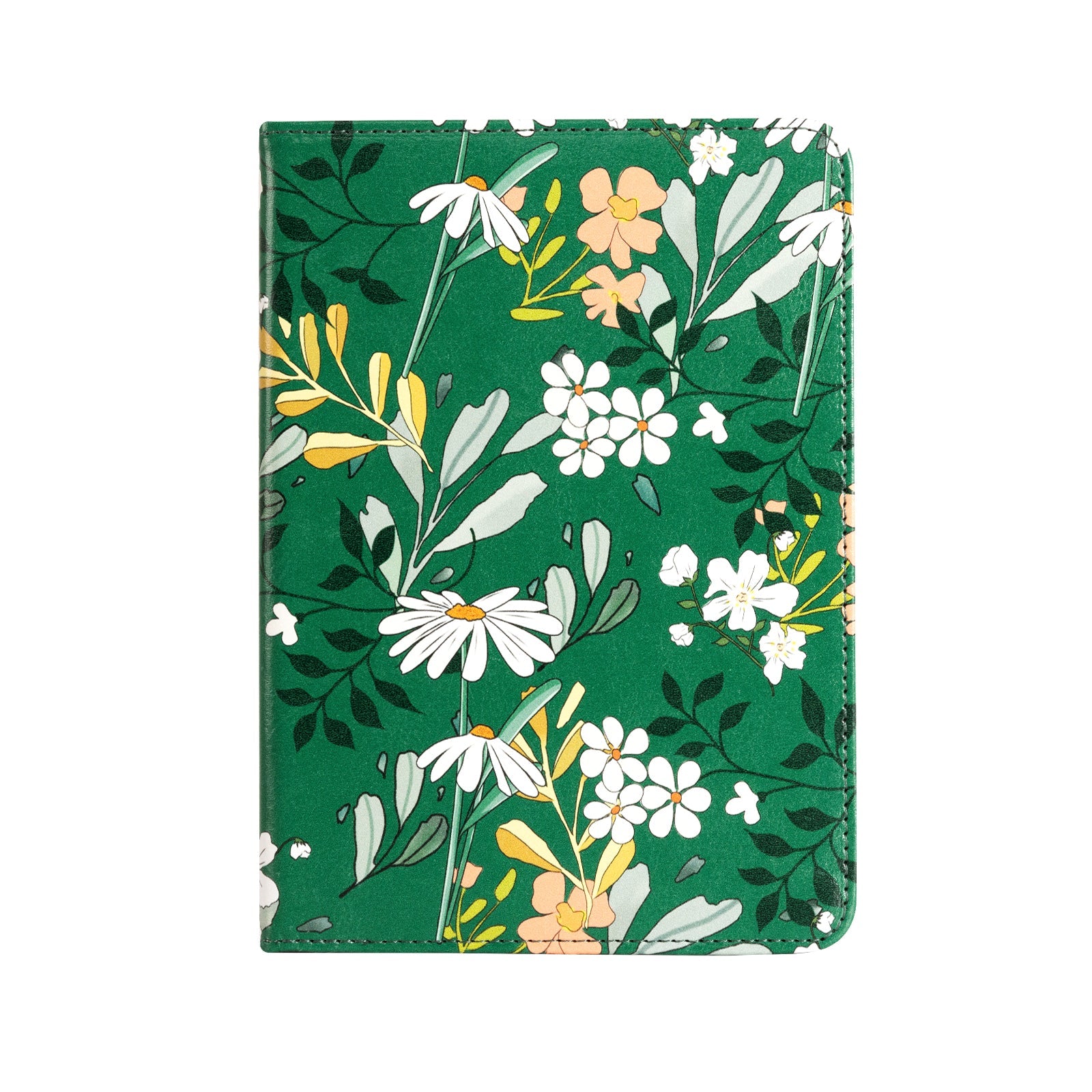 Eden Dark Green Floral Kindle Basic 6 Inch Case With Stand