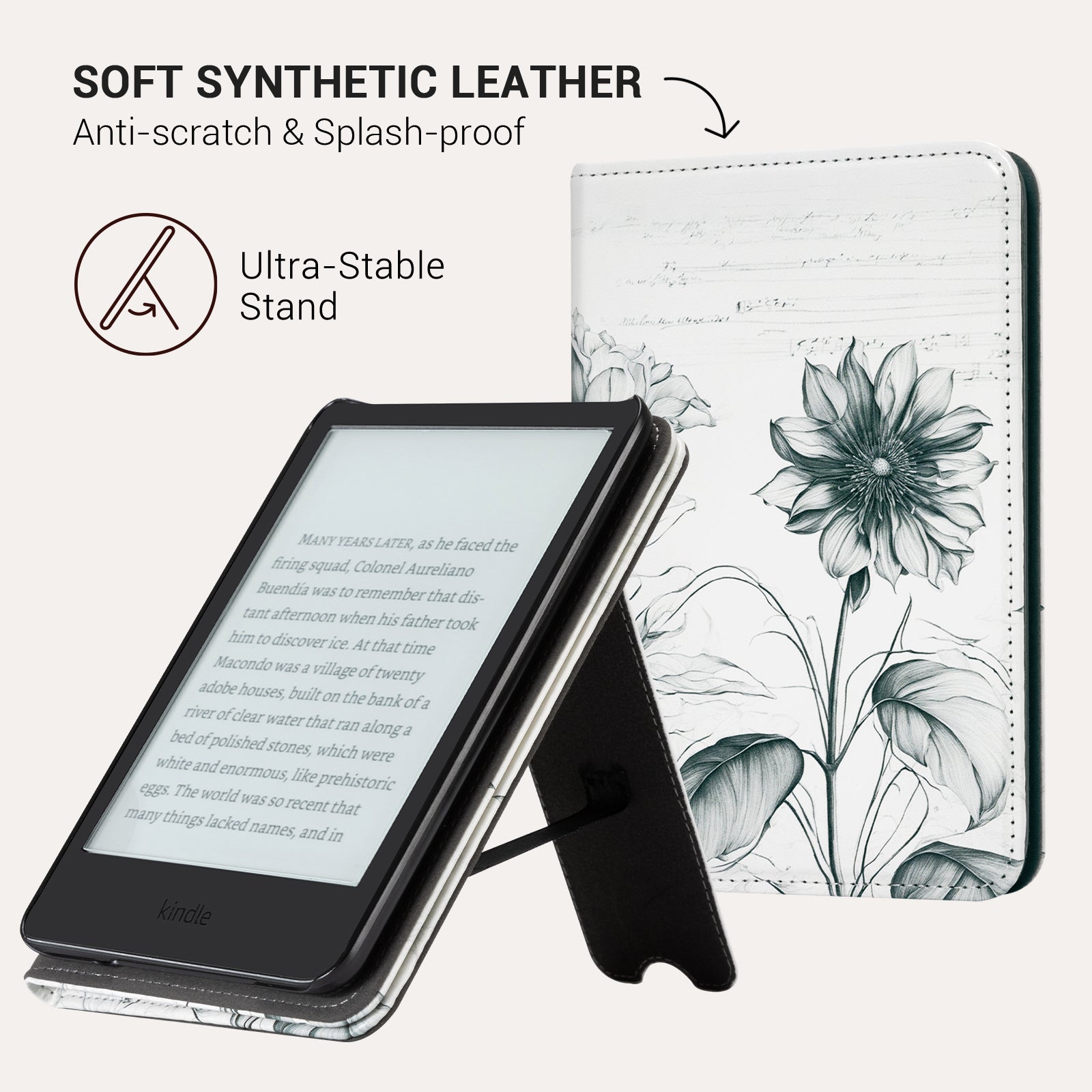 Eden Ink Kindle Basic 6 Inch Case With Stand