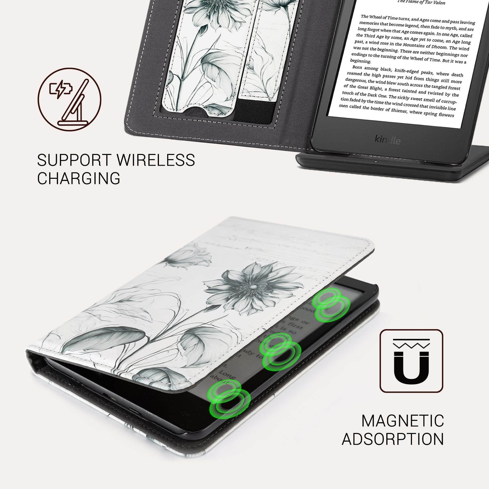 Eden Ink Kindle Basic 6 Inch Case With Stand