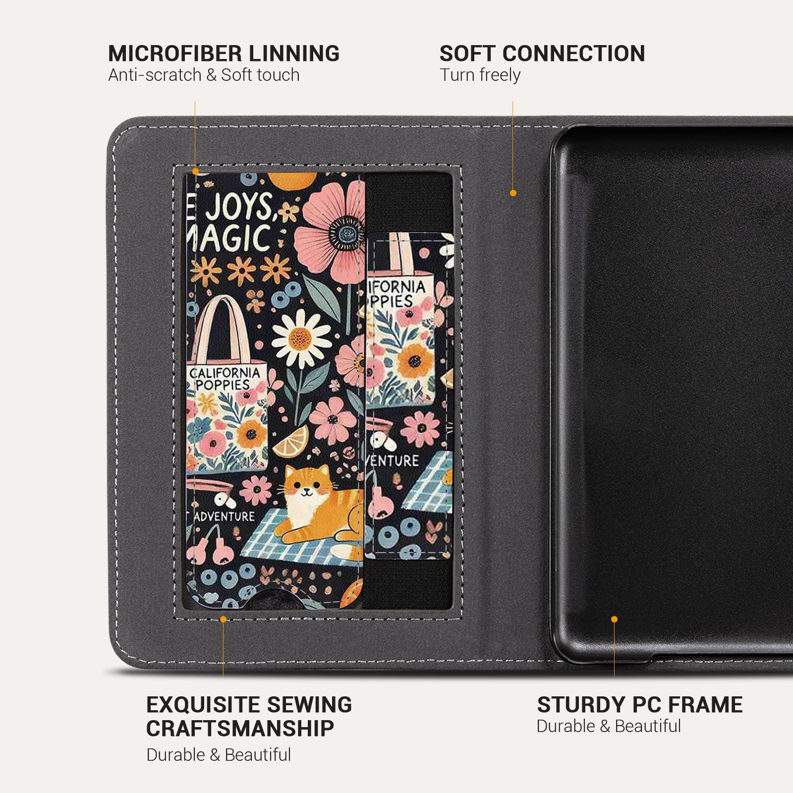 Eden Little Joys Kindle Basic 6 Inch Case With Stand