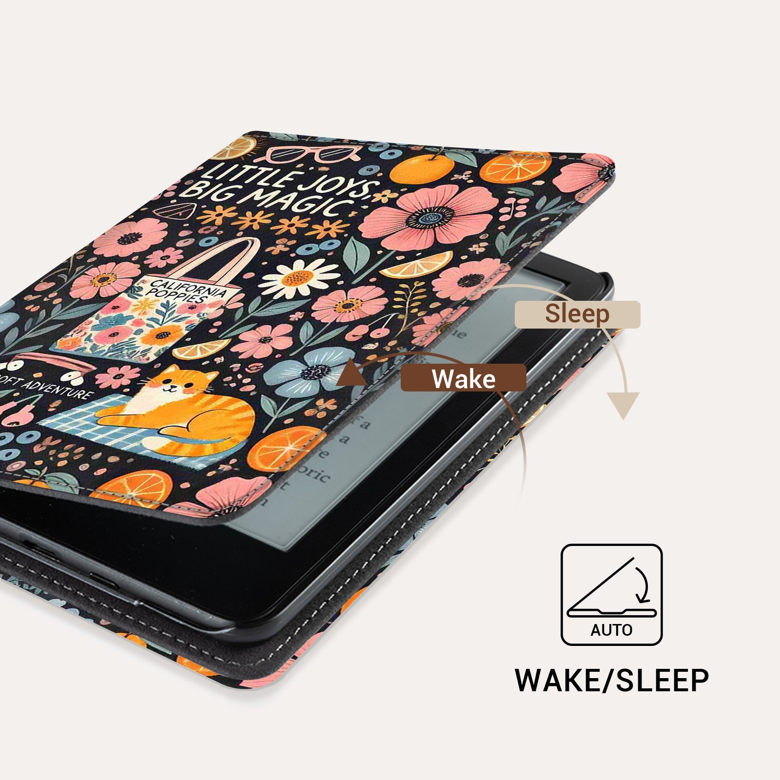 Eden Little Joys Kindle Basic 6 Inch Case With Stand