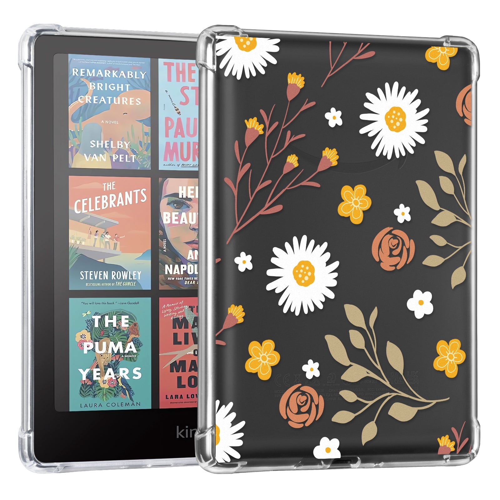 Eden Chrysanthemum Kindle Paperwhite 7 inch Clear Case