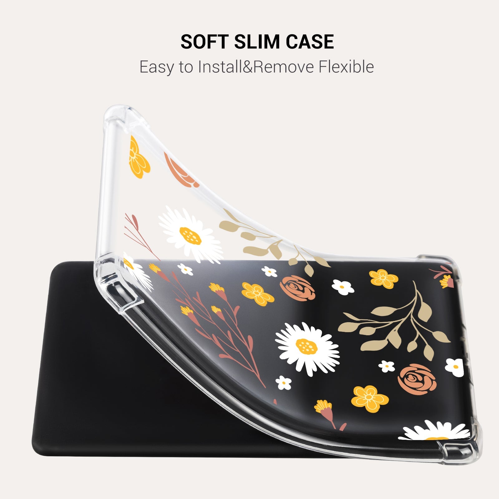 Eden Chrysanthemum Kindle Paperwhite 7 inch Clear Case