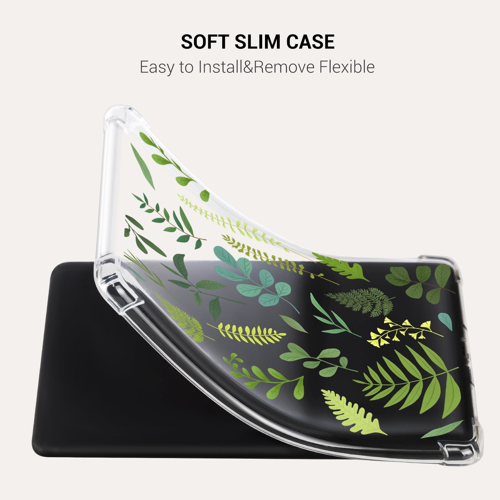 Eden Green Kindle Paperwhite 7 inch Clear Case