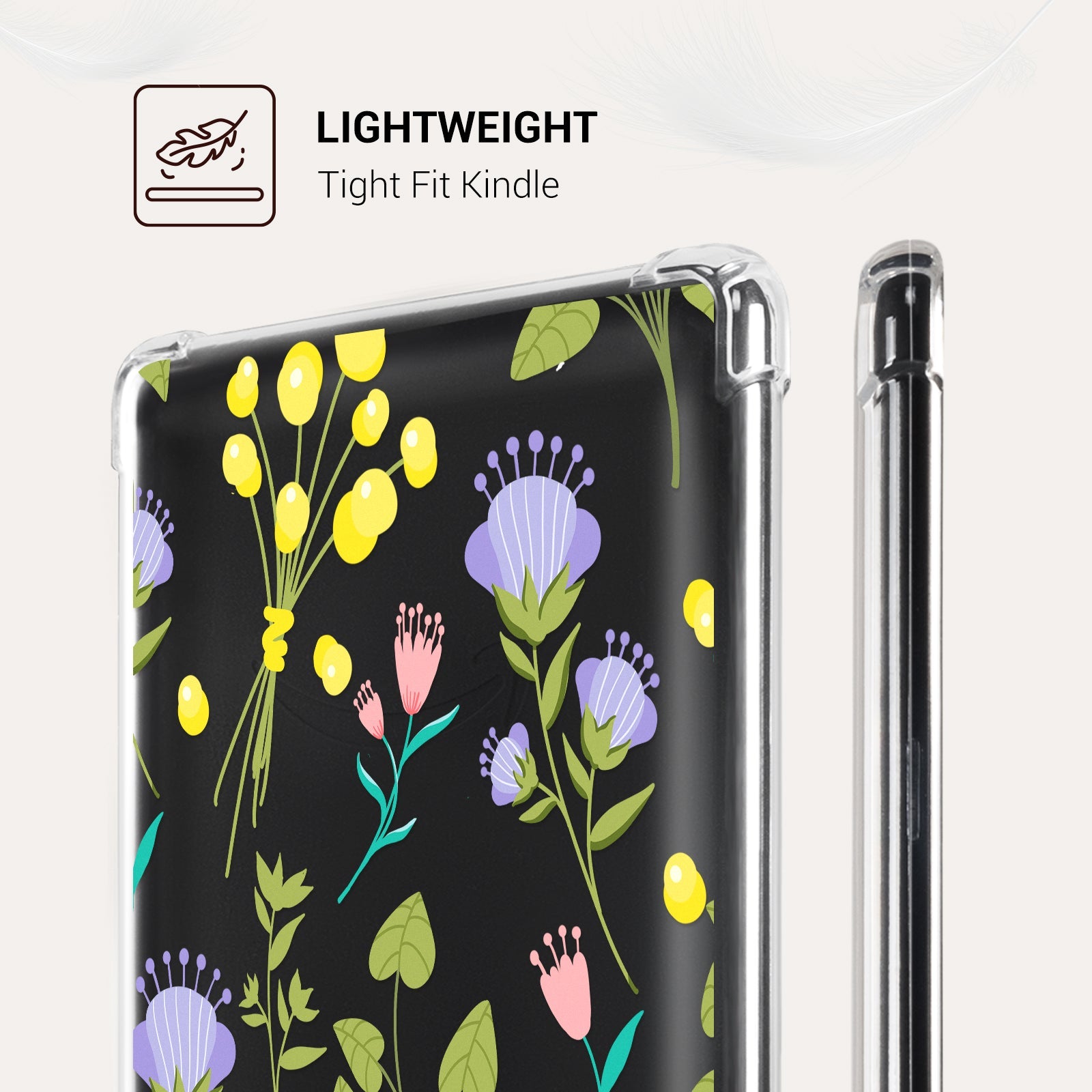 Eden Lilac Kindle Paperwhite 7 inch Clear Case