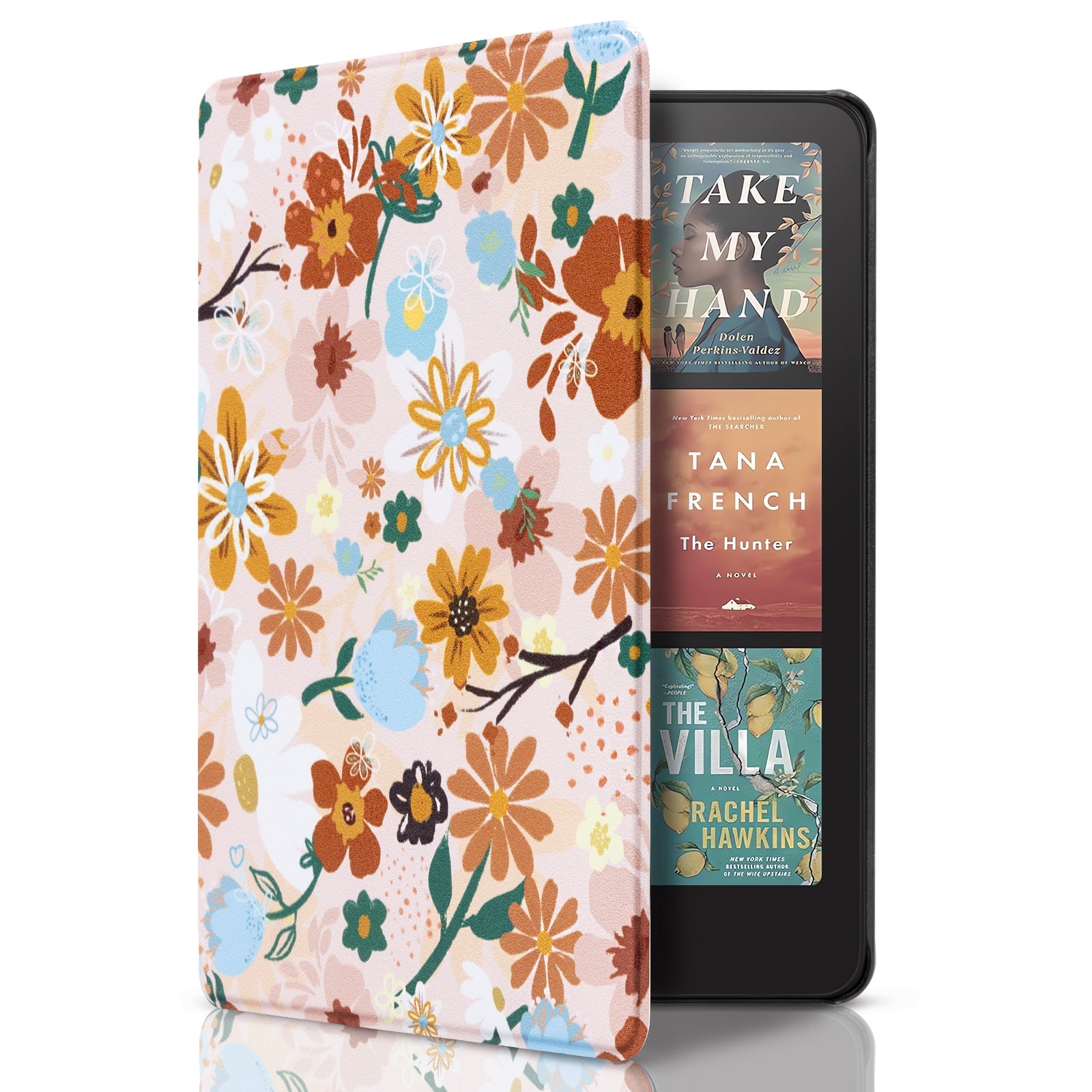 Kindle Paperwhite 12th Gen 7 inch Case-Multiple Prints#Color_Orange Floral
