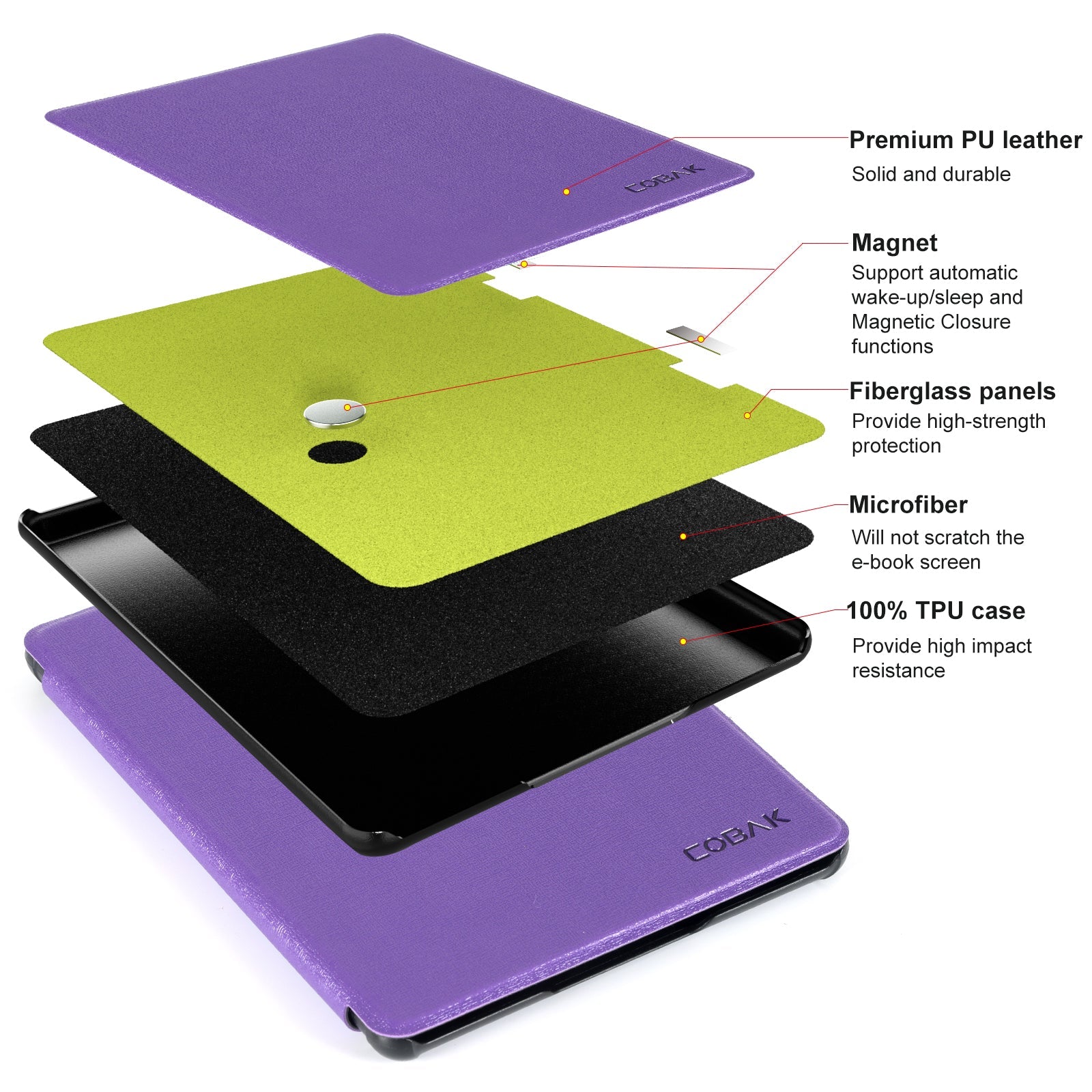 Kindle Paperwhite 12th Gen 7 inch Case#Color_Fabric Purple