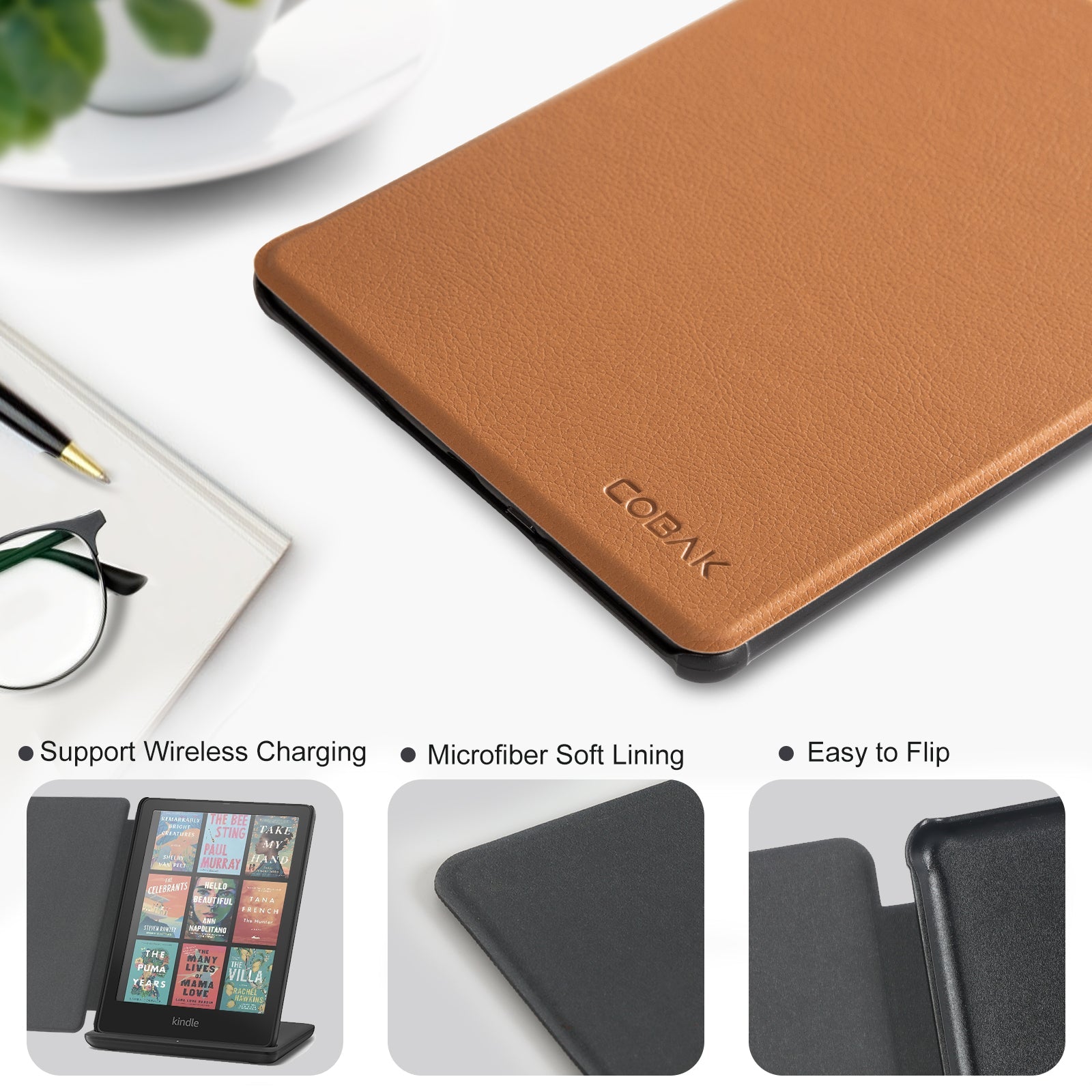 Kindle Paperwhite 12th Gen 7 inch Case#Color_Lychee Brown