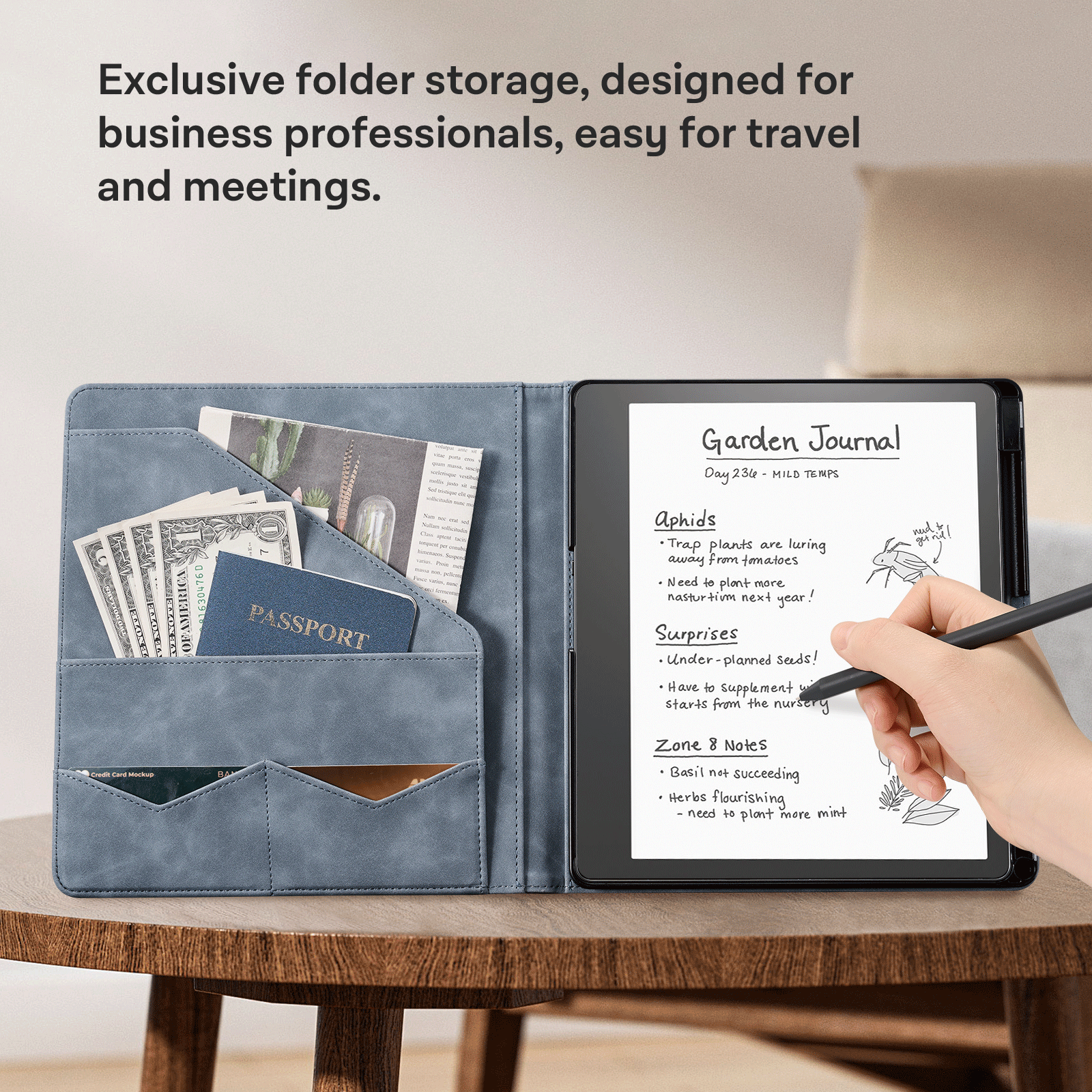 Kindle Scribe (2022/2024 10.2 Inch) Folio Case#Color_Blue Gray