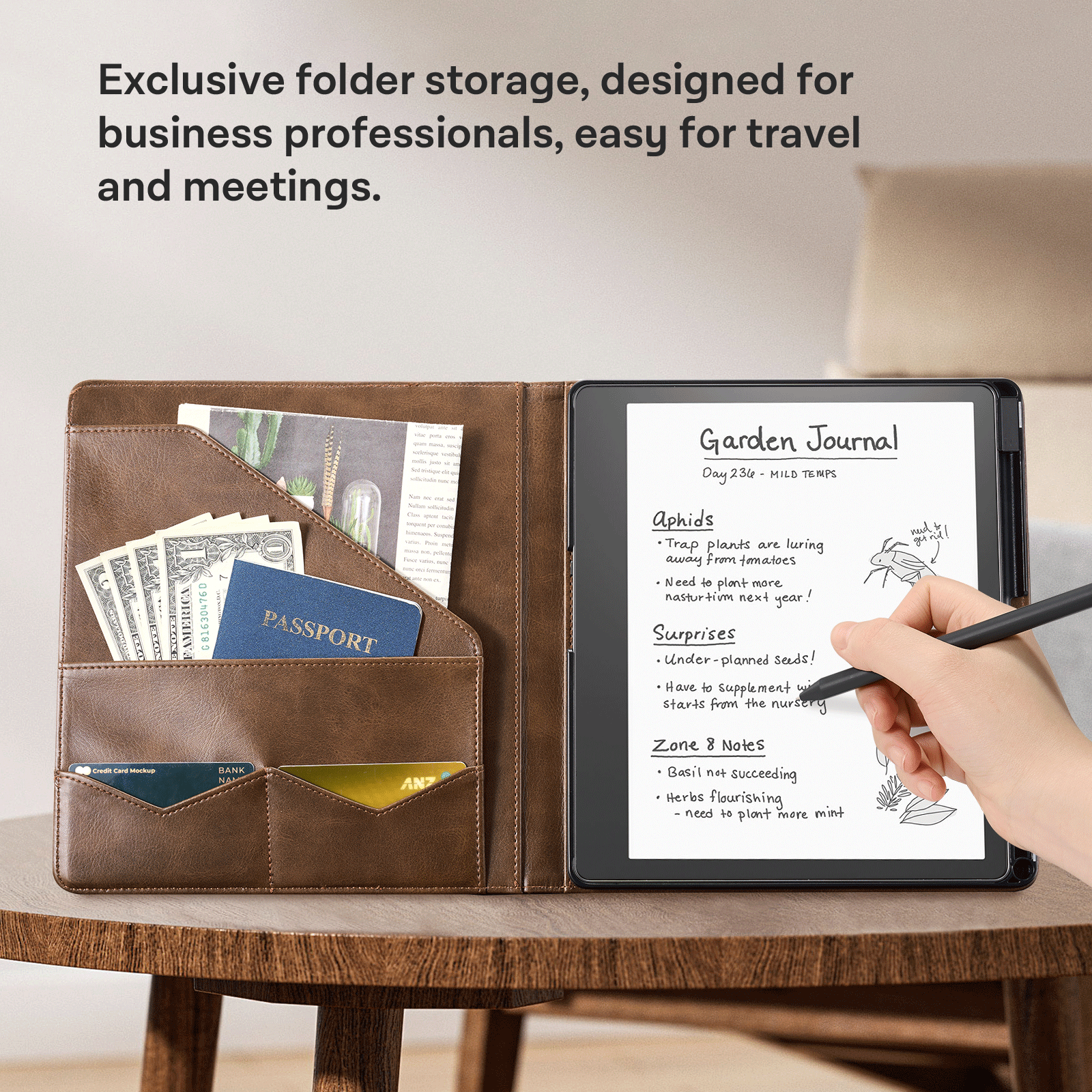 Kindle Scribe (2022/2024 10.2 Inch) Folio Case#Color_Cowhide Brown