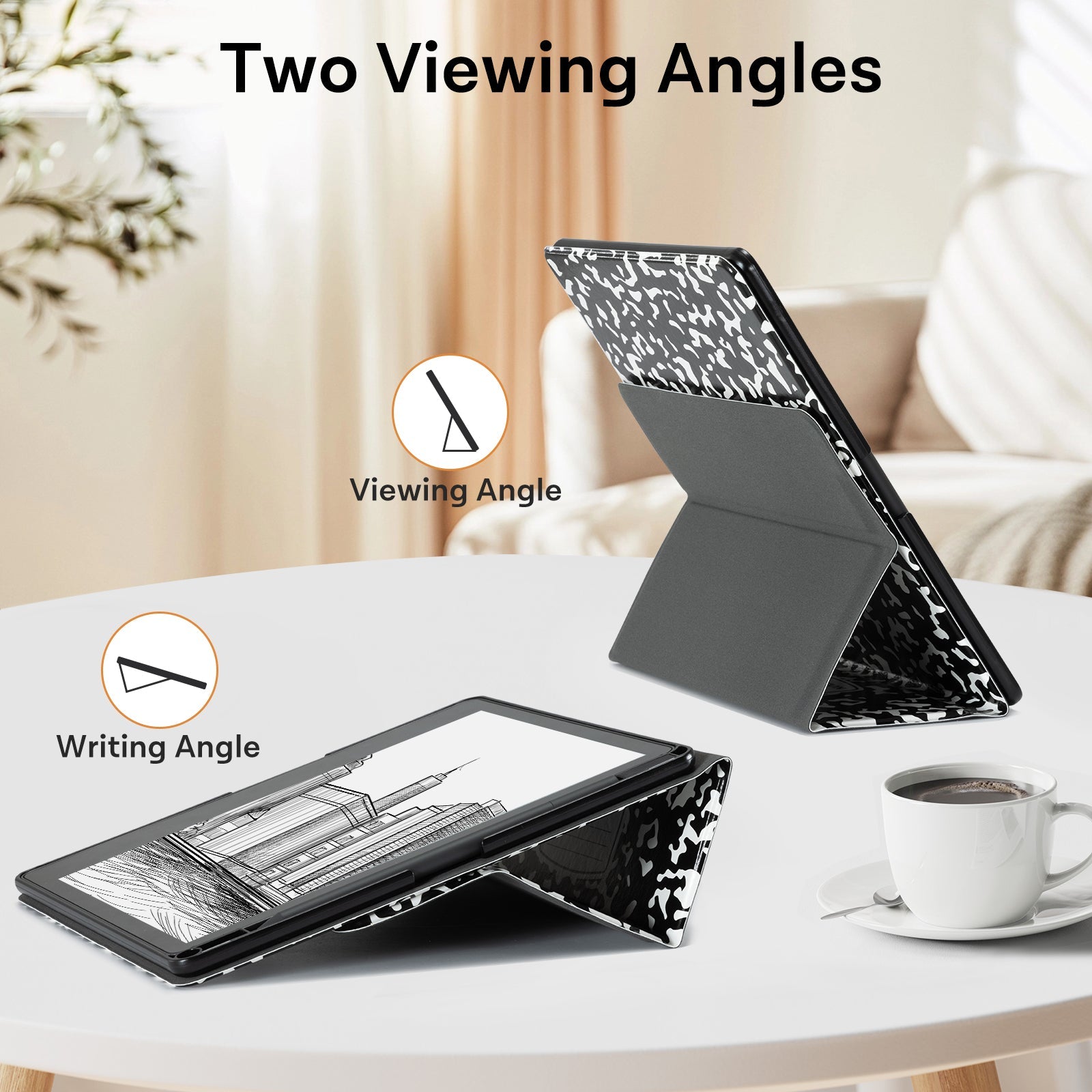 Classics Black Notes Kindle Scribe 10.2 Inch Folio Case
