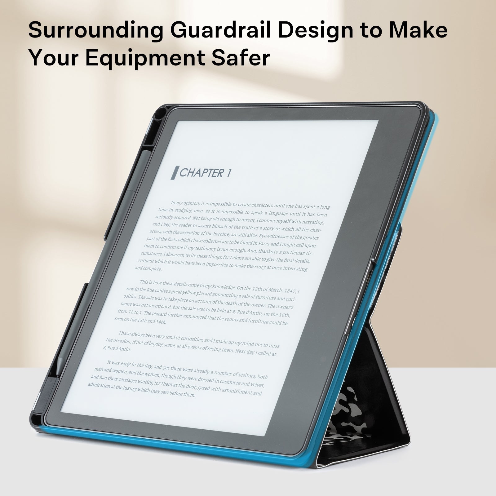 Kindle Scribe (2022/2024 10.2 Inch) tri-fold Stand-Prints Case#Color_Black Notes