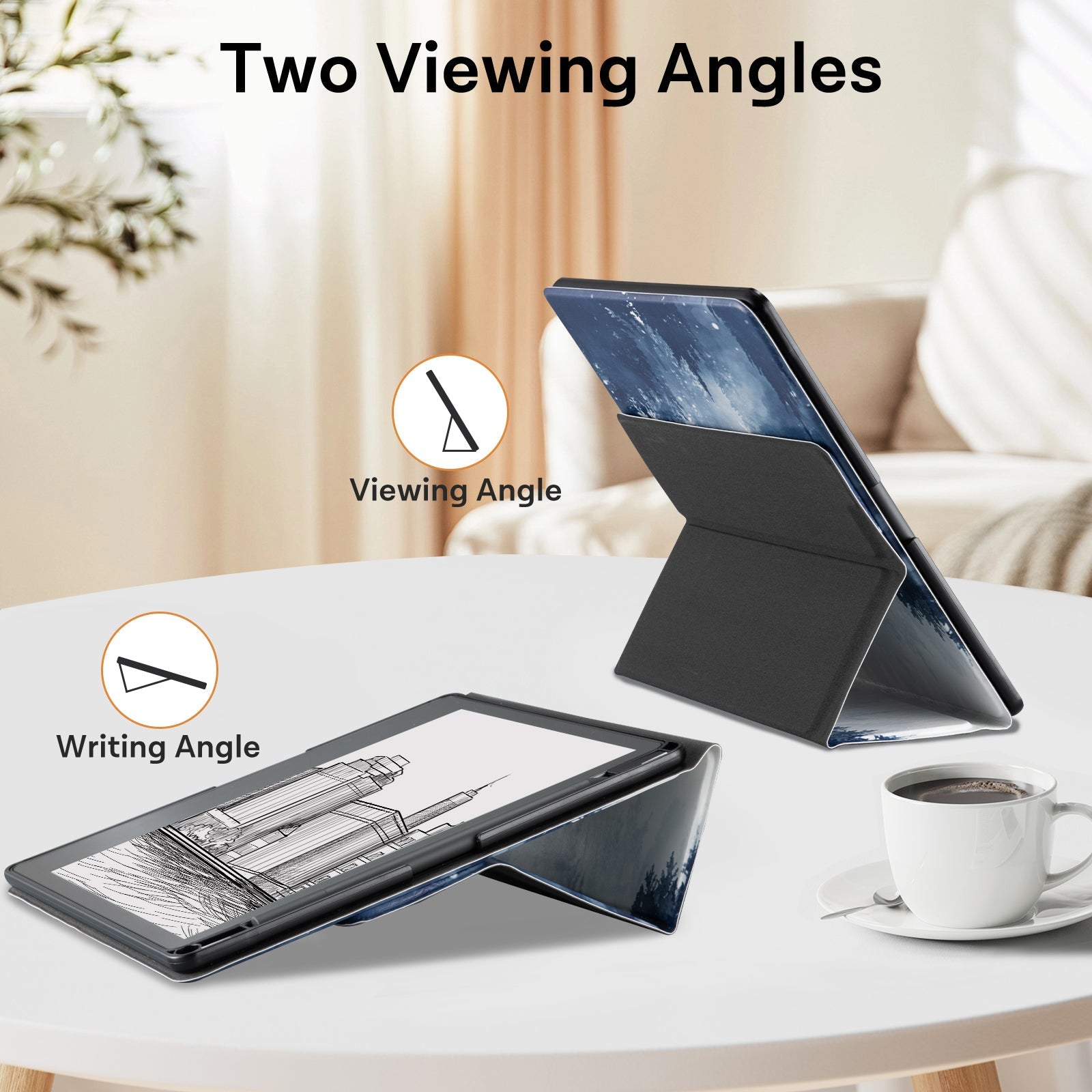 Kindle Scribe (2022/2024 10.2 Inch) tri-fold Stand-Prints Case#Color_Forest